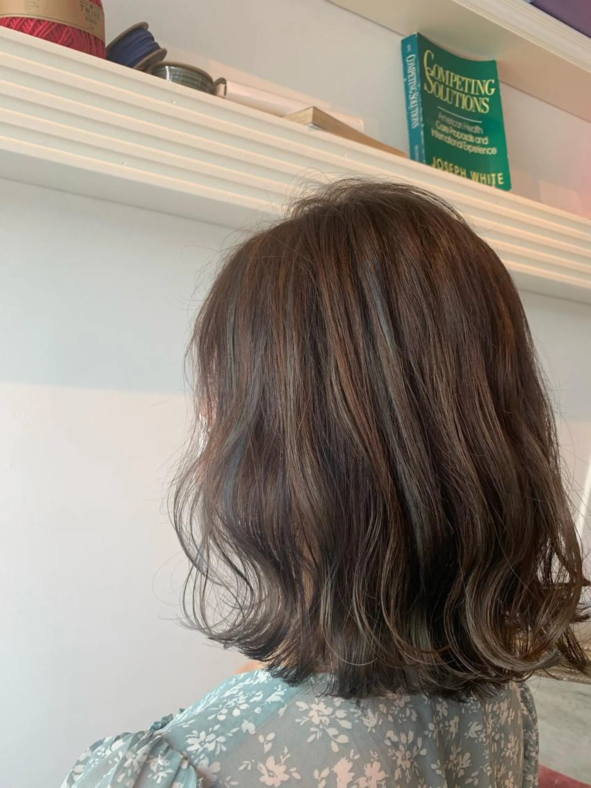 ミディアム ハイライト ヘアカラー トリートメント ヘッドスパ ヘアセット 山口 竣也のヘアスタイル