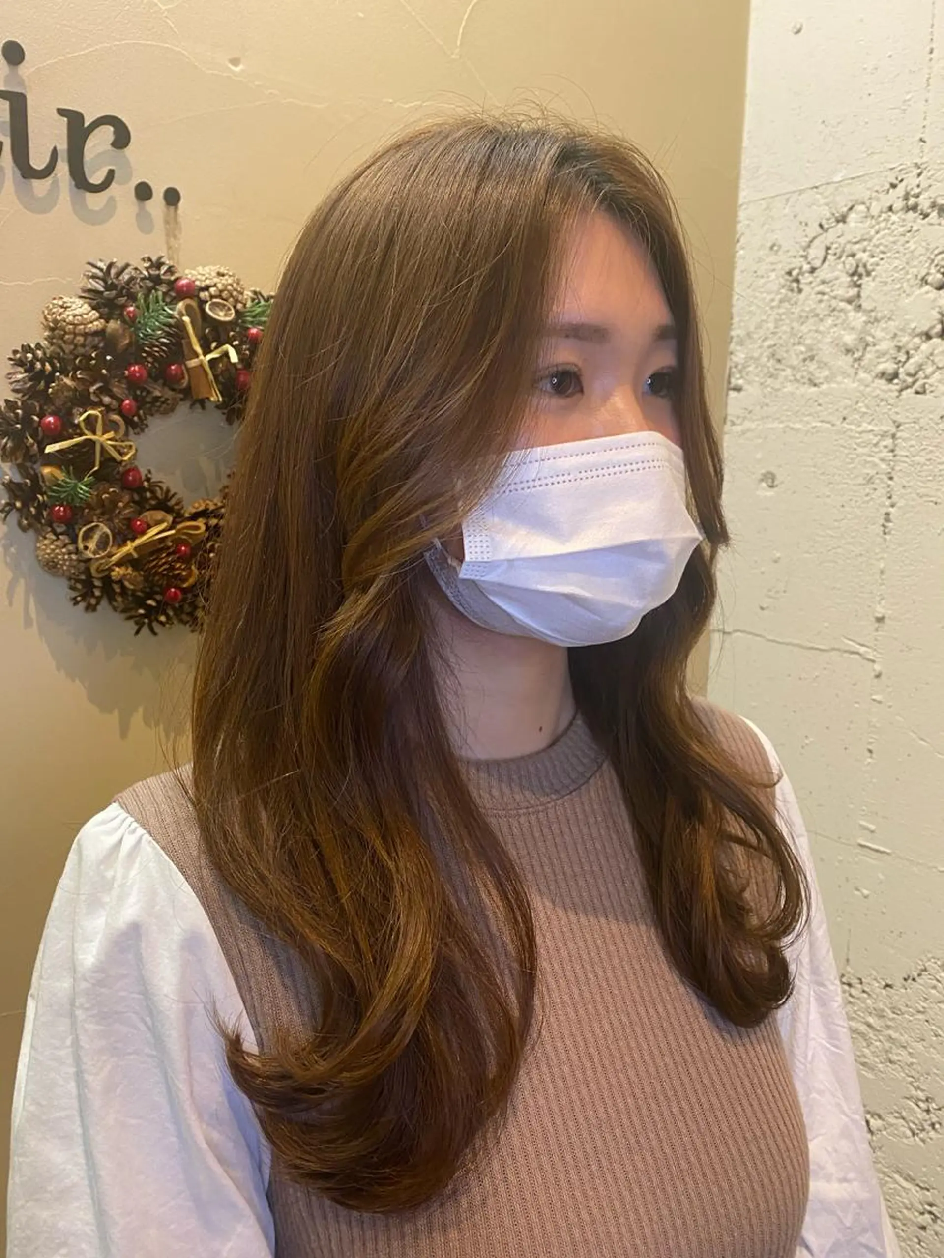 ロング 韓国風ヘア レイヤーカット フェイスヘアークリエイション所属・大形 誉のヘアスタイル