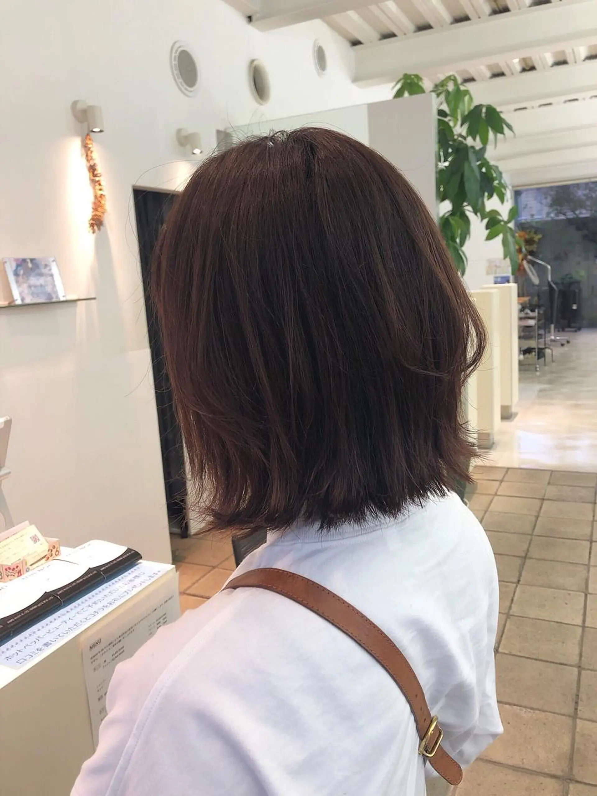 ミディアム カラー ピンクカラー ボブ カット ヘアカラー トリートメント 尾島 光季のヘアスタイル