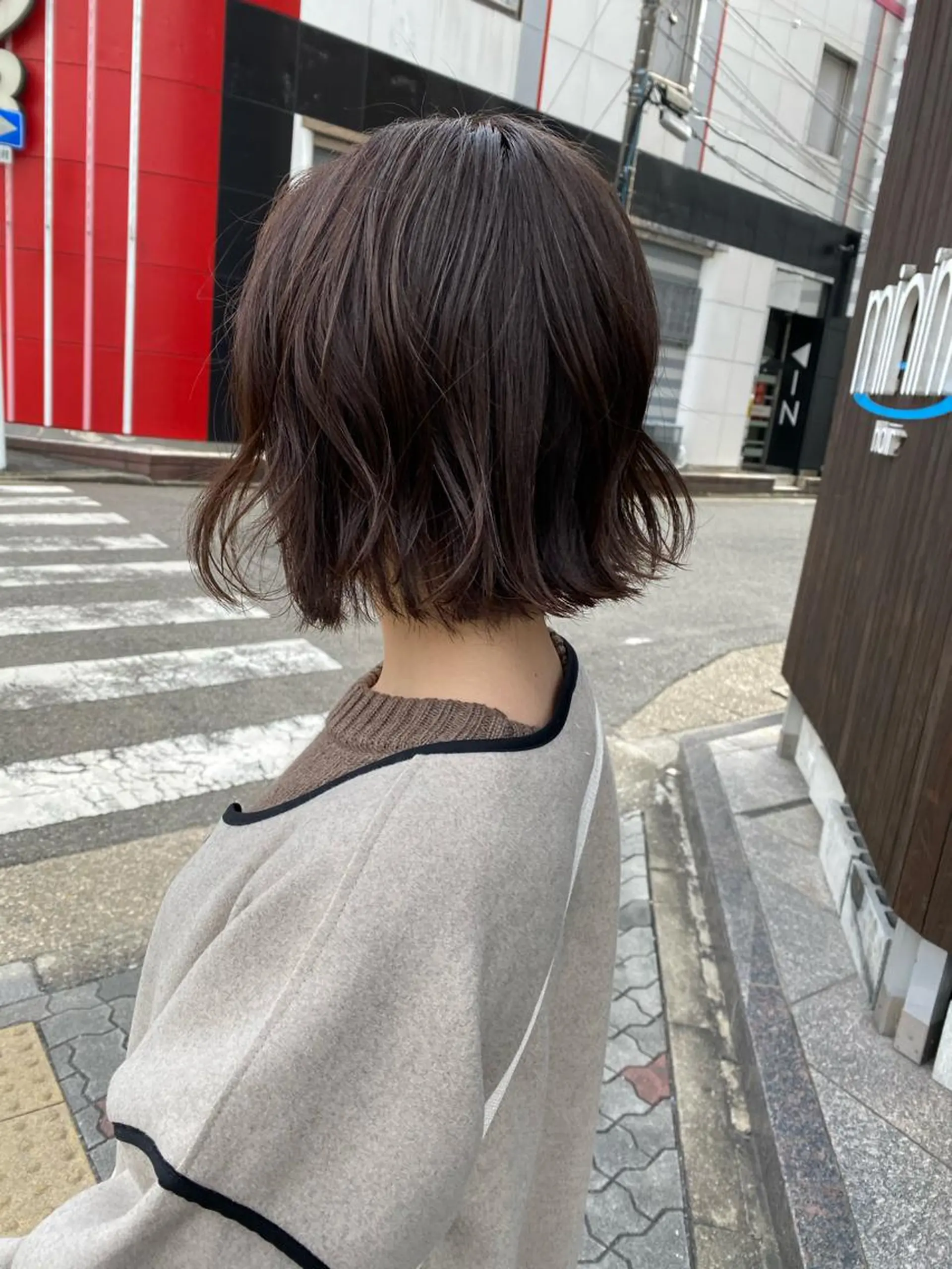 ミディアム カラー アッシュ ベージュカラー ボブ ｲﾁｶﾜ ﾐｵ/ minim hairのヘアスタイル