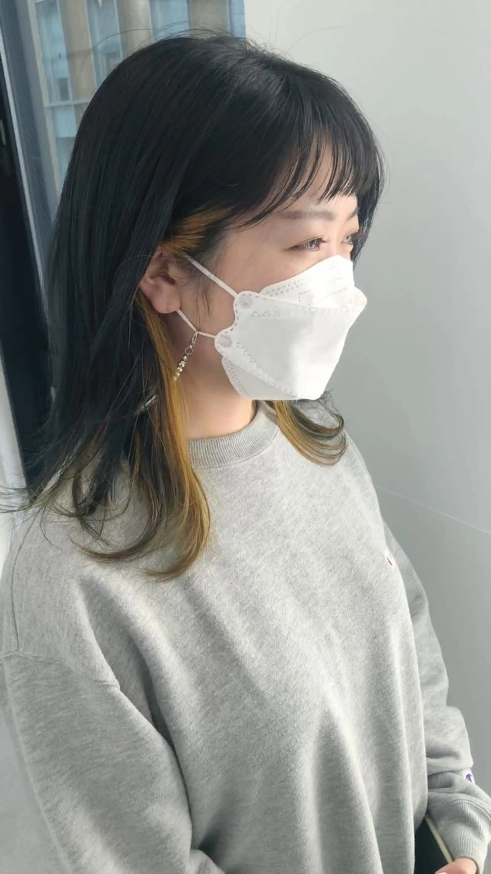 ロング カラー イエローカラー カット ヘアカラー トリートメント 髪質改善/顔まわり 石原のヘアスタイル