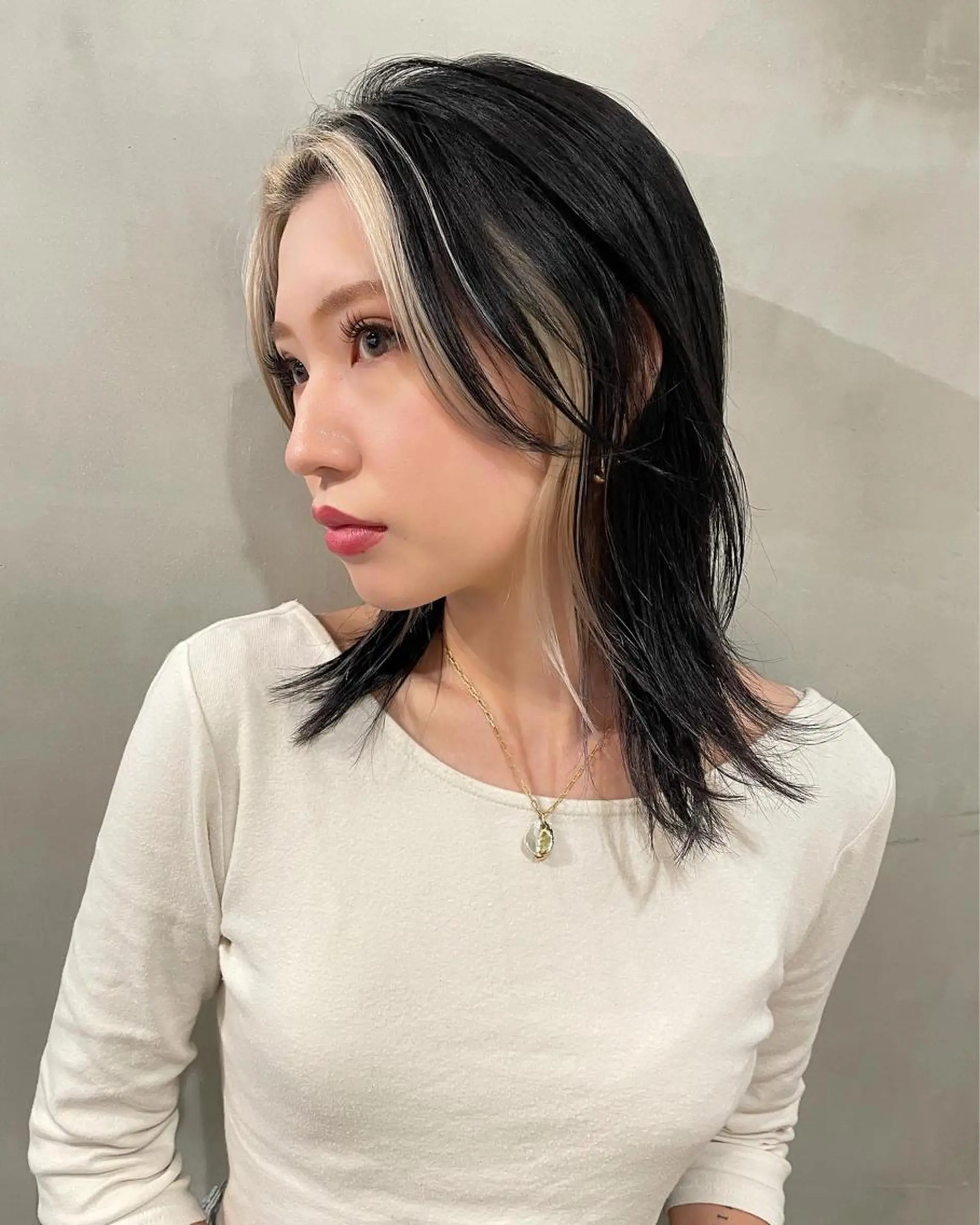 ミディアム カラー ヘアカラー トリートメント 優 作のヘアスタイル