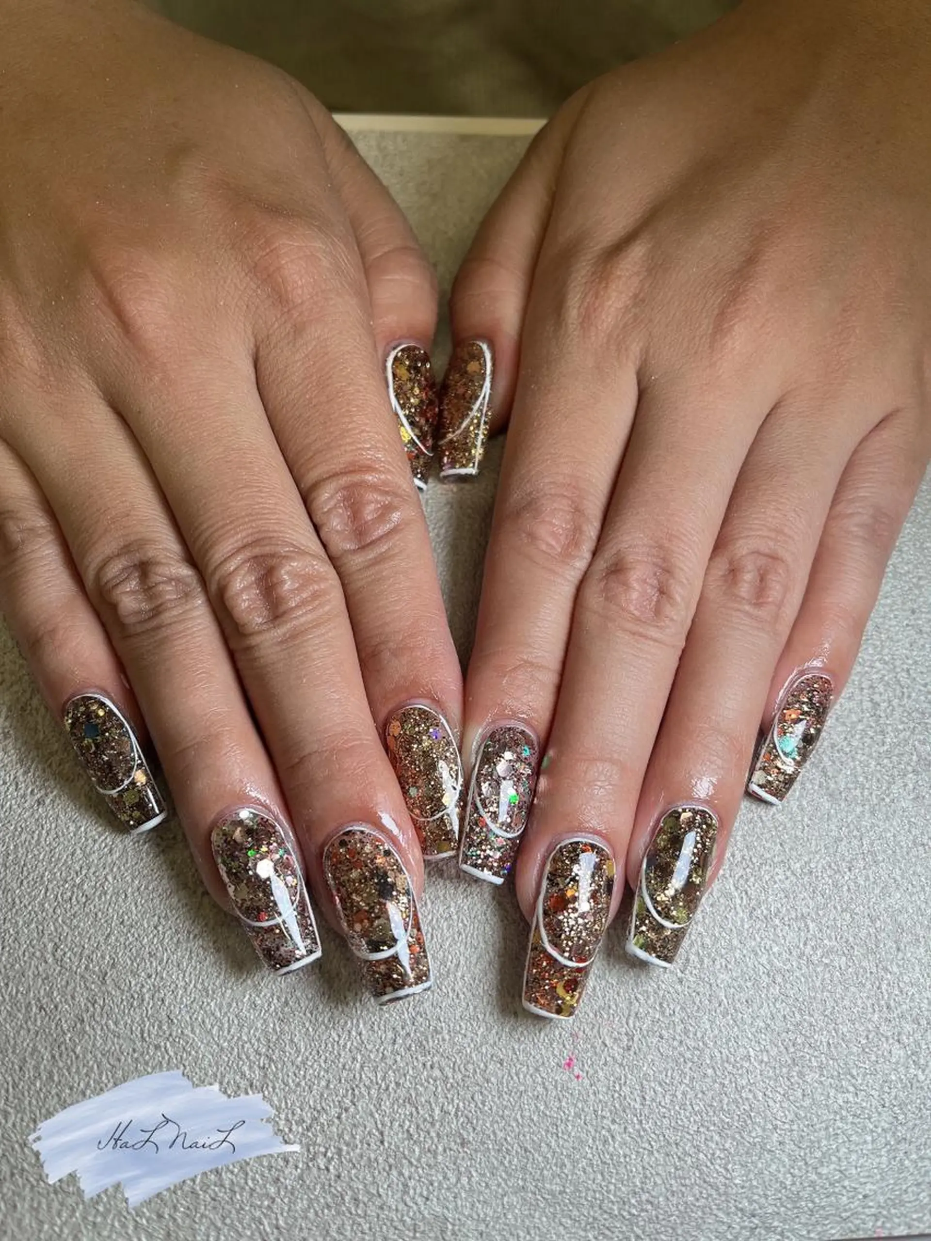 ネイル ラメ(グリッター) ハンドネイル HaL NaiLのネイルデザイン