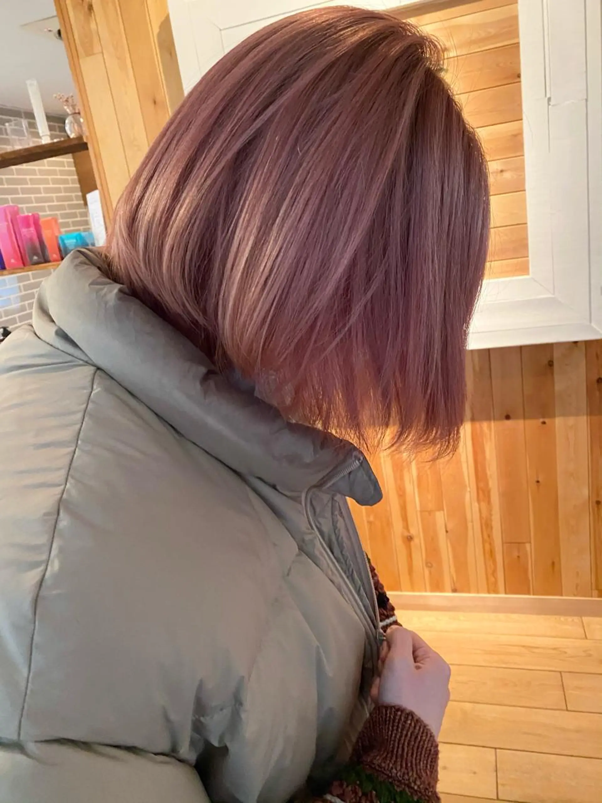 ショート カラー パーマ ヘアアレンジ メンズ キッズ ネイル マツエク・マツパ メンズブリーチ ベージュカラー ブリーチ ピンクカラー ピンクベージュ Uil所属・インナーカラー/ KANAのヘアスタイル