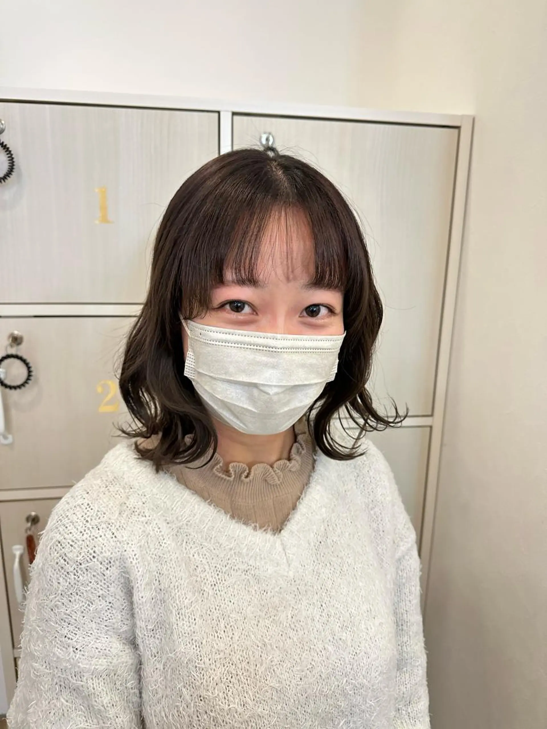 ミディアム ミディアムレイヤー レイヤーカット 永田 彩華のヘアスタイル