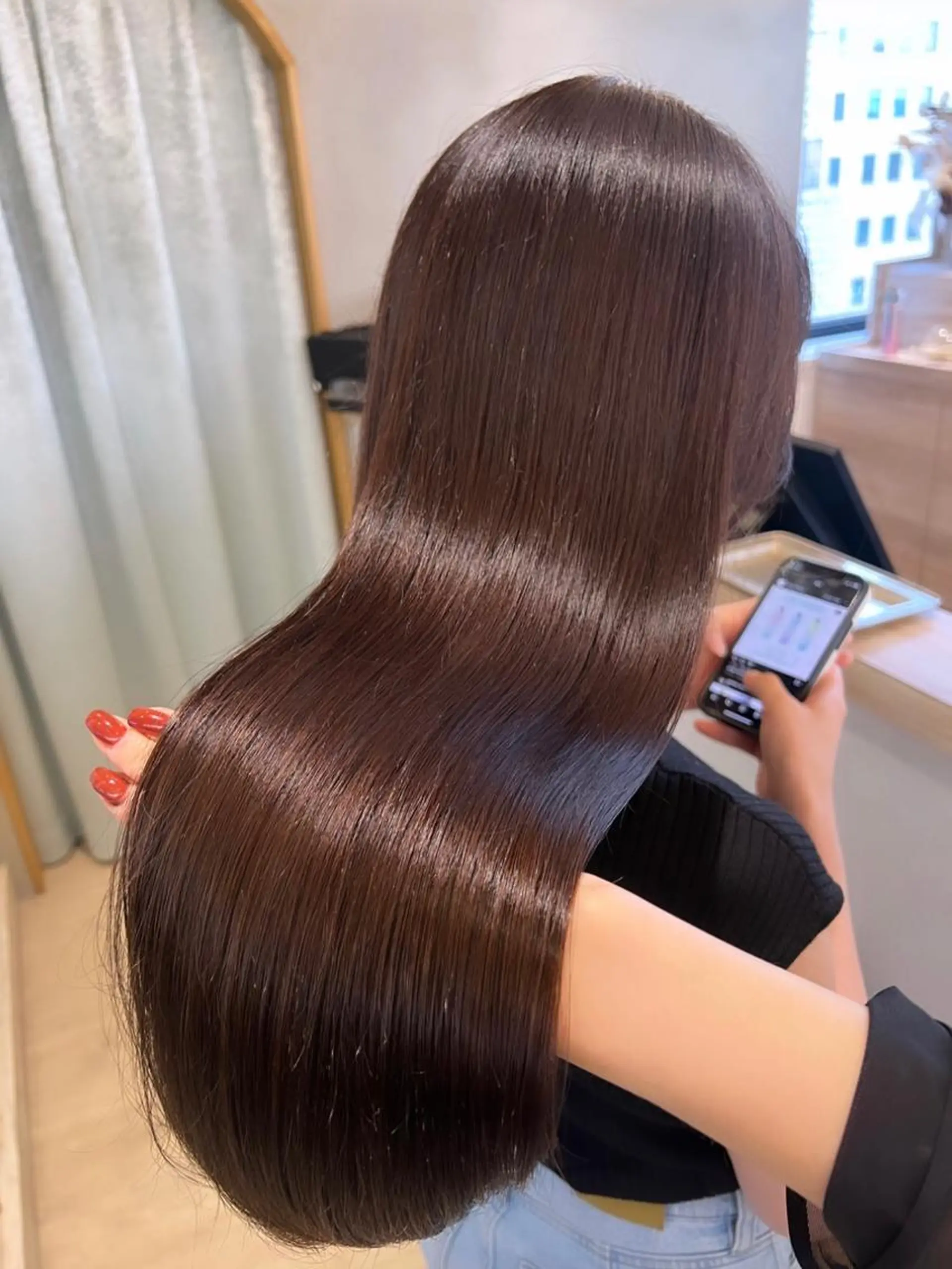 ロング カット ヘアカラー トリートメント 🌷韓国レイヤー/艶 カラー🇰🇷amiのヘアスタイル