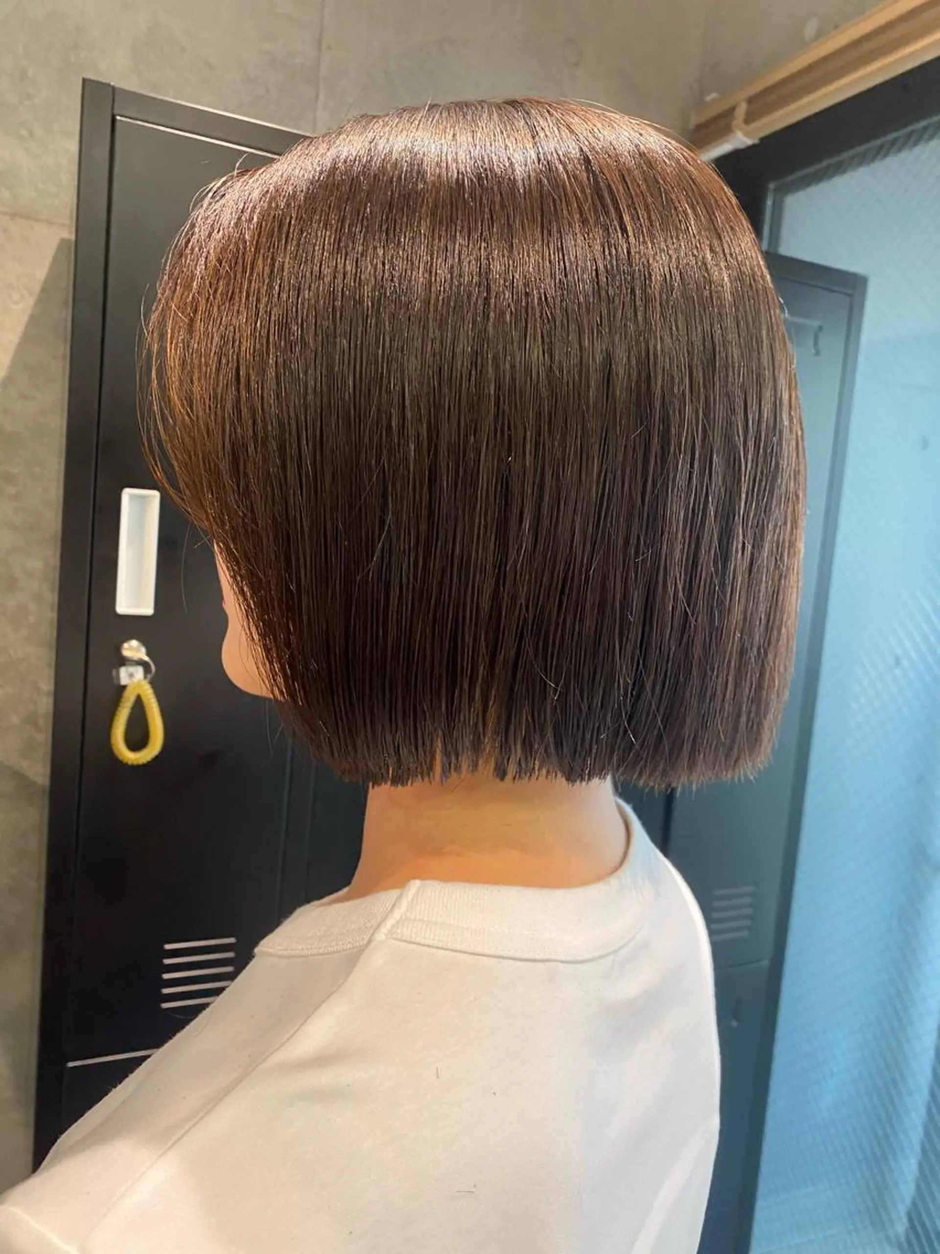 ショート パーマ ボブ 縮毛矯正 hina💟 透明感カラーのヘアスタイル