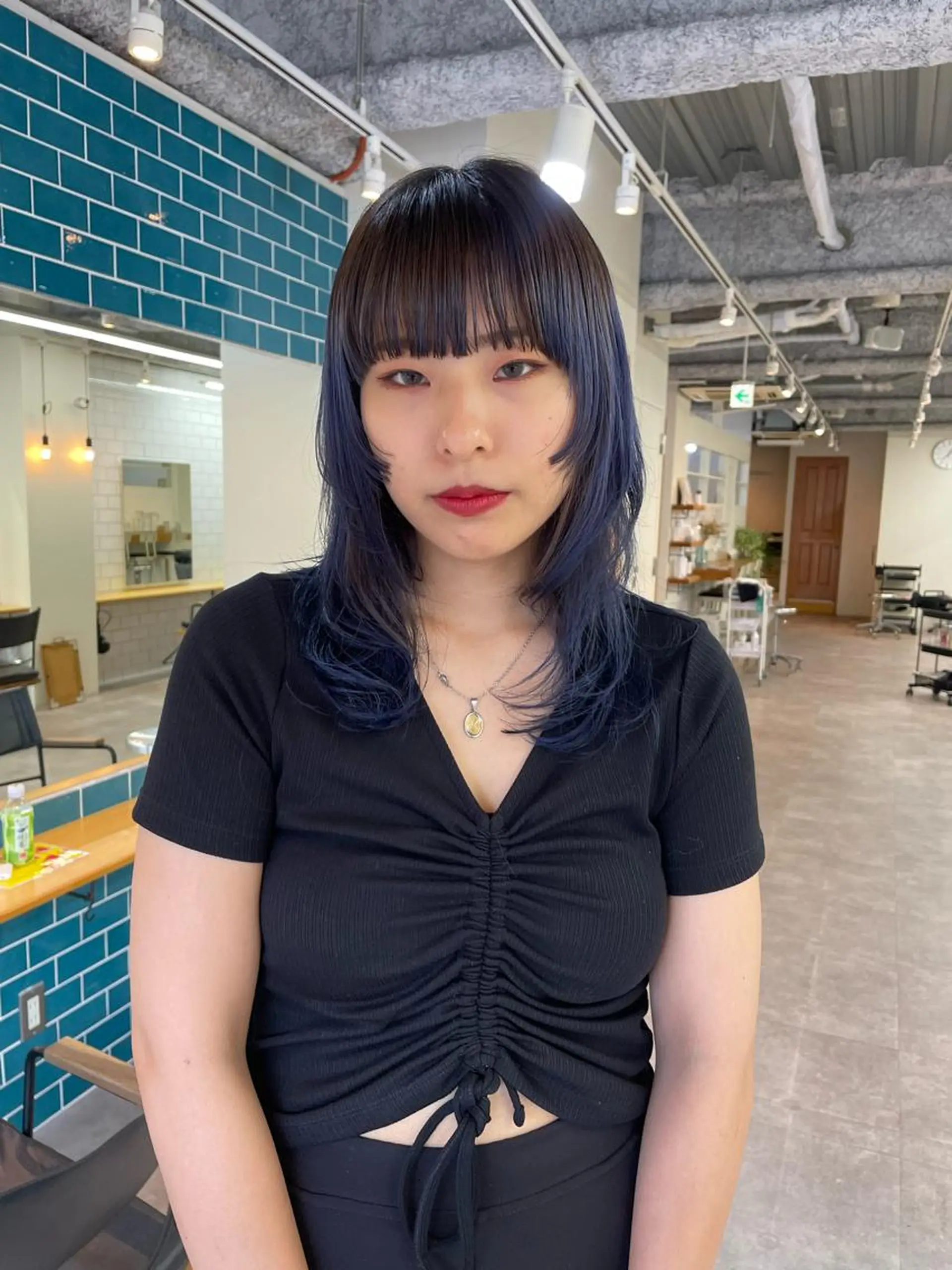 ミディアム カラー カット ヘアカラー トリートメント comomoブリーチ ハイトーン/ボブのヘアスタイル