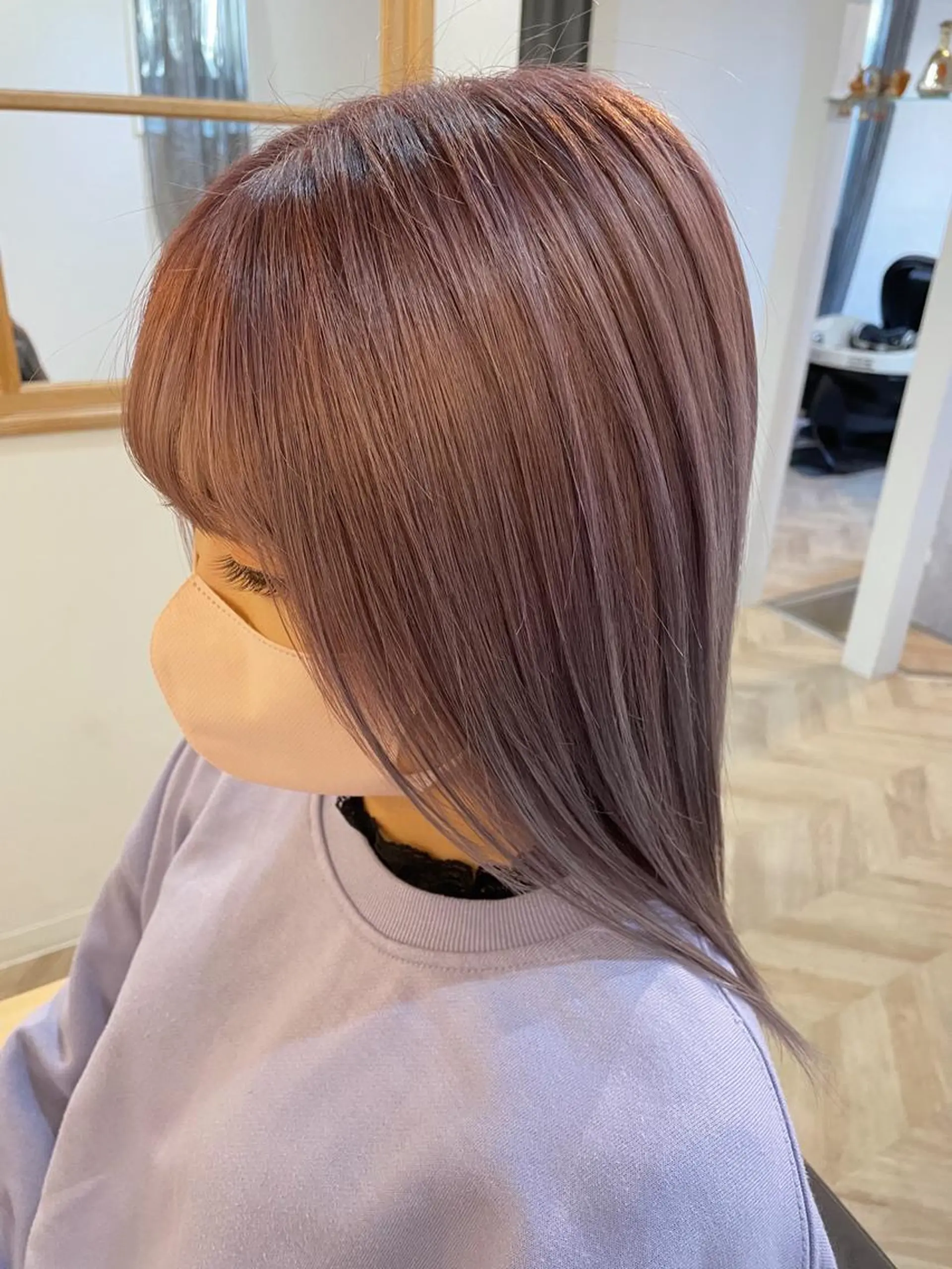 カラー ベージュカラー ピンクカラー ピンクベージュ ヘアカラー トリートメント Matsubara asuka  ☪︎のヘアスタイル