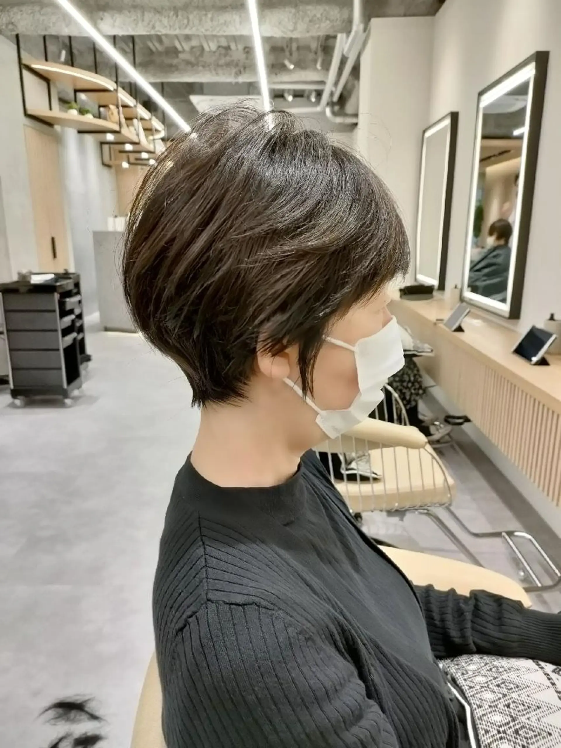 ショート ショートボブ ハンサムショート ボブ くびれヘア くせ毛 Lond profil 浦和所属・【韓国・ショー ト・パーマ】店長海気のヘアスタイル