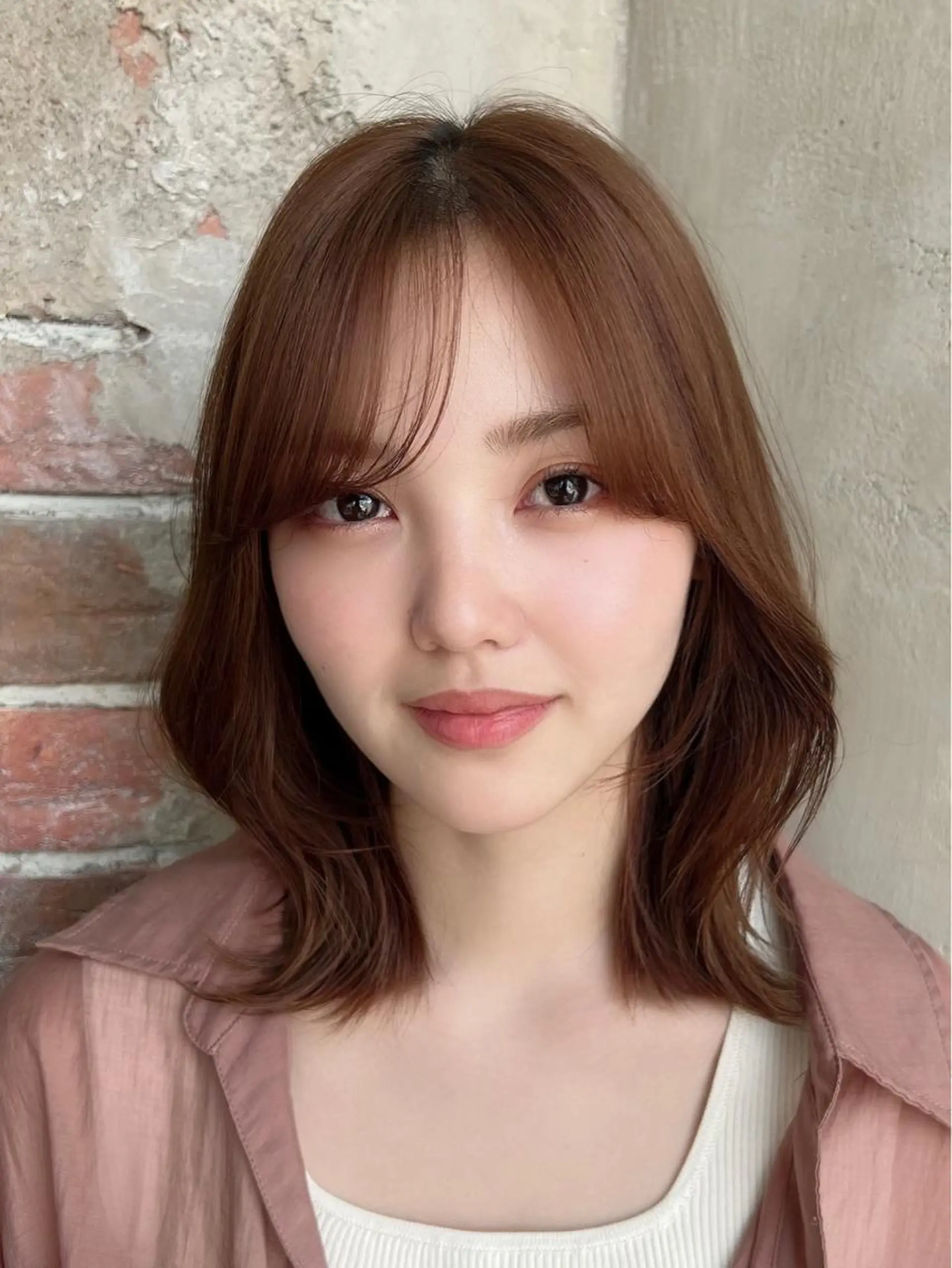 セミロング くびれヘア レイヤーカット カット ヘアカラー トリートメント 🧡くびれヘア/前髪 顔周り🧡久原結衣のヘアスタイル