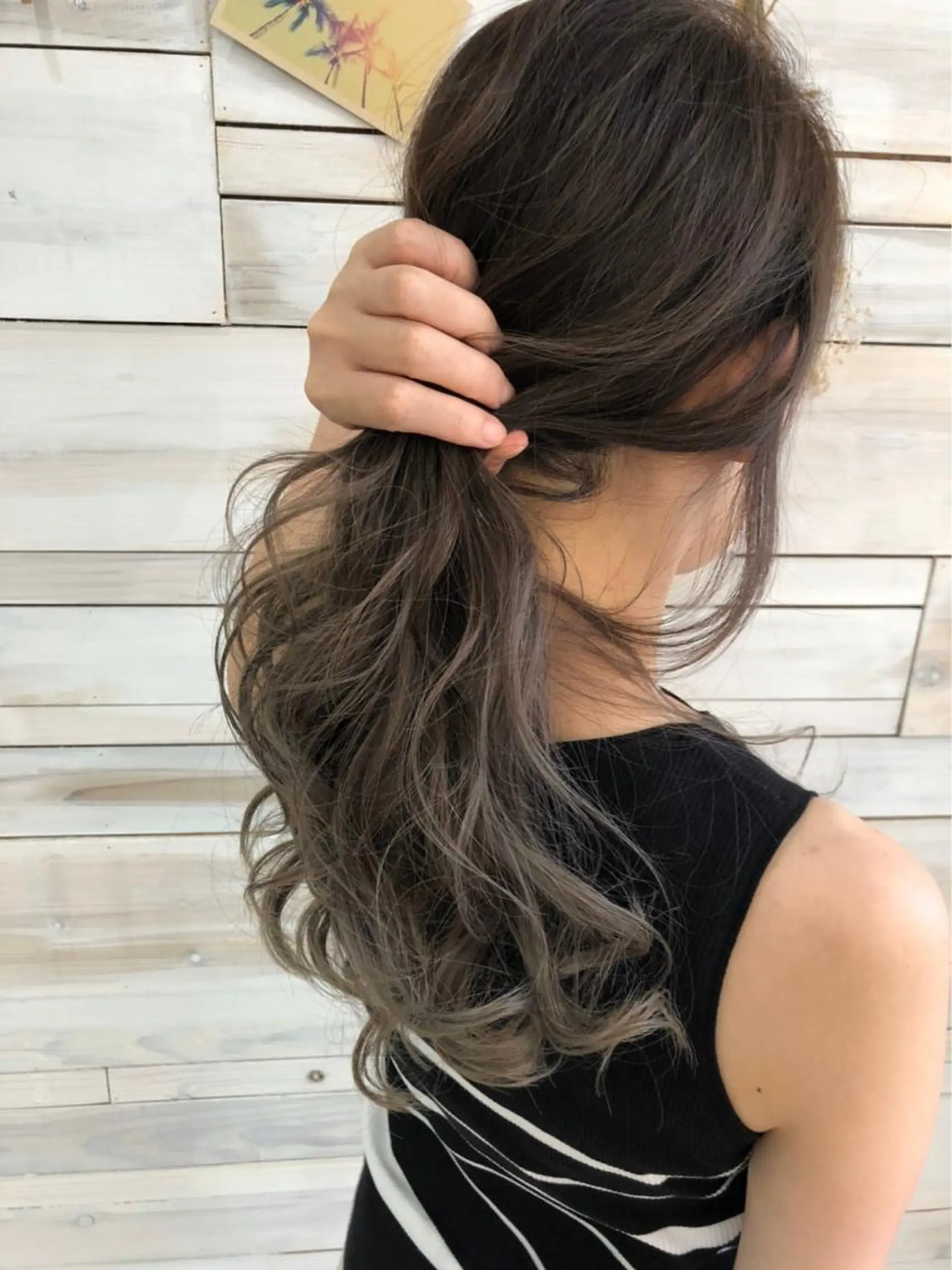 セミロング カラー ハッシュカット/ボブ /レイヤー/彩奈のヘアスタイル