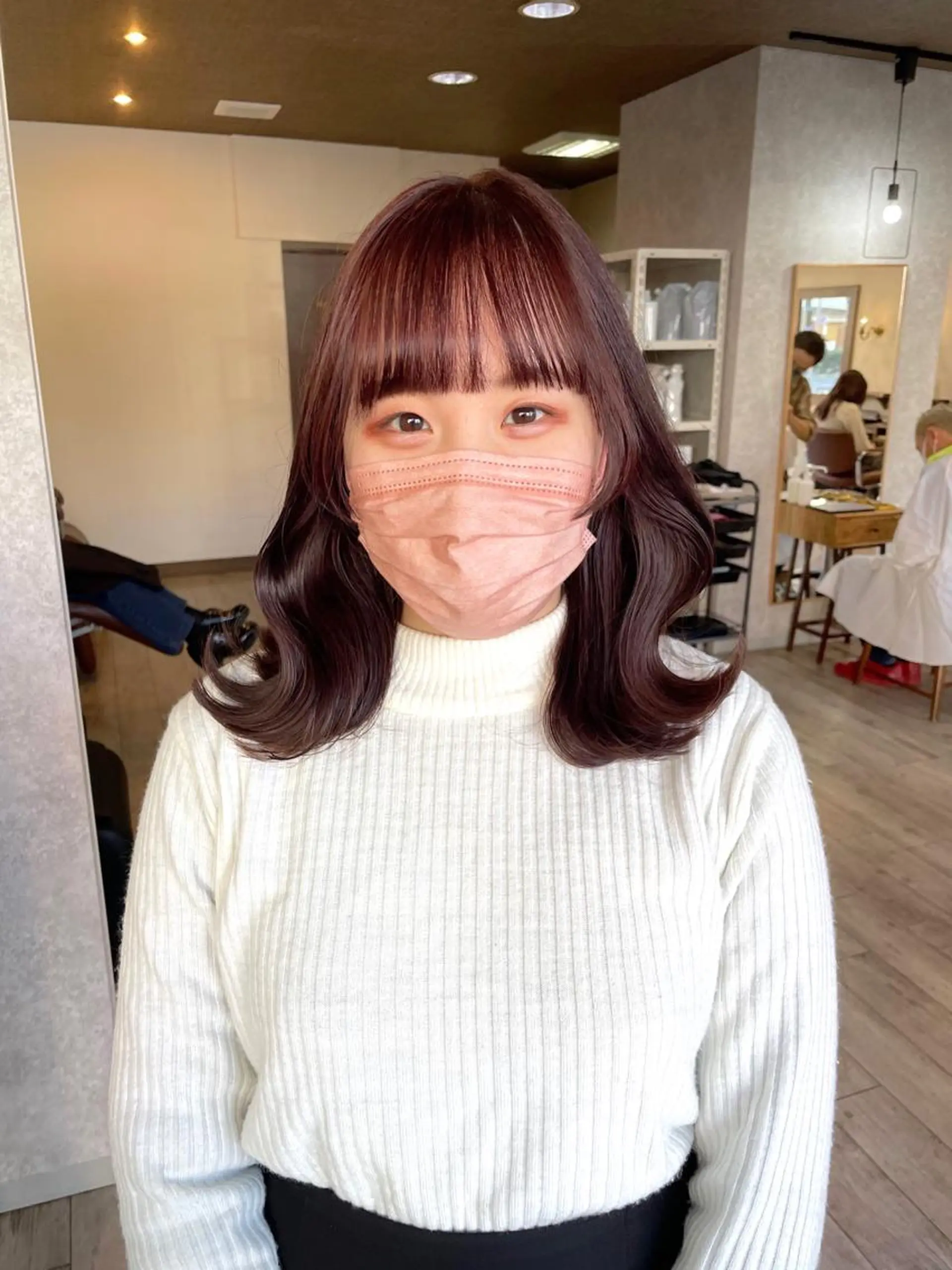 セミロング カラー ブラウンカラー ラベンダーカラー ラベンダーピンク ピンクカラー ピンクブラウン 🫧ヒシダアキ /taboo🫧のヘアスタイル