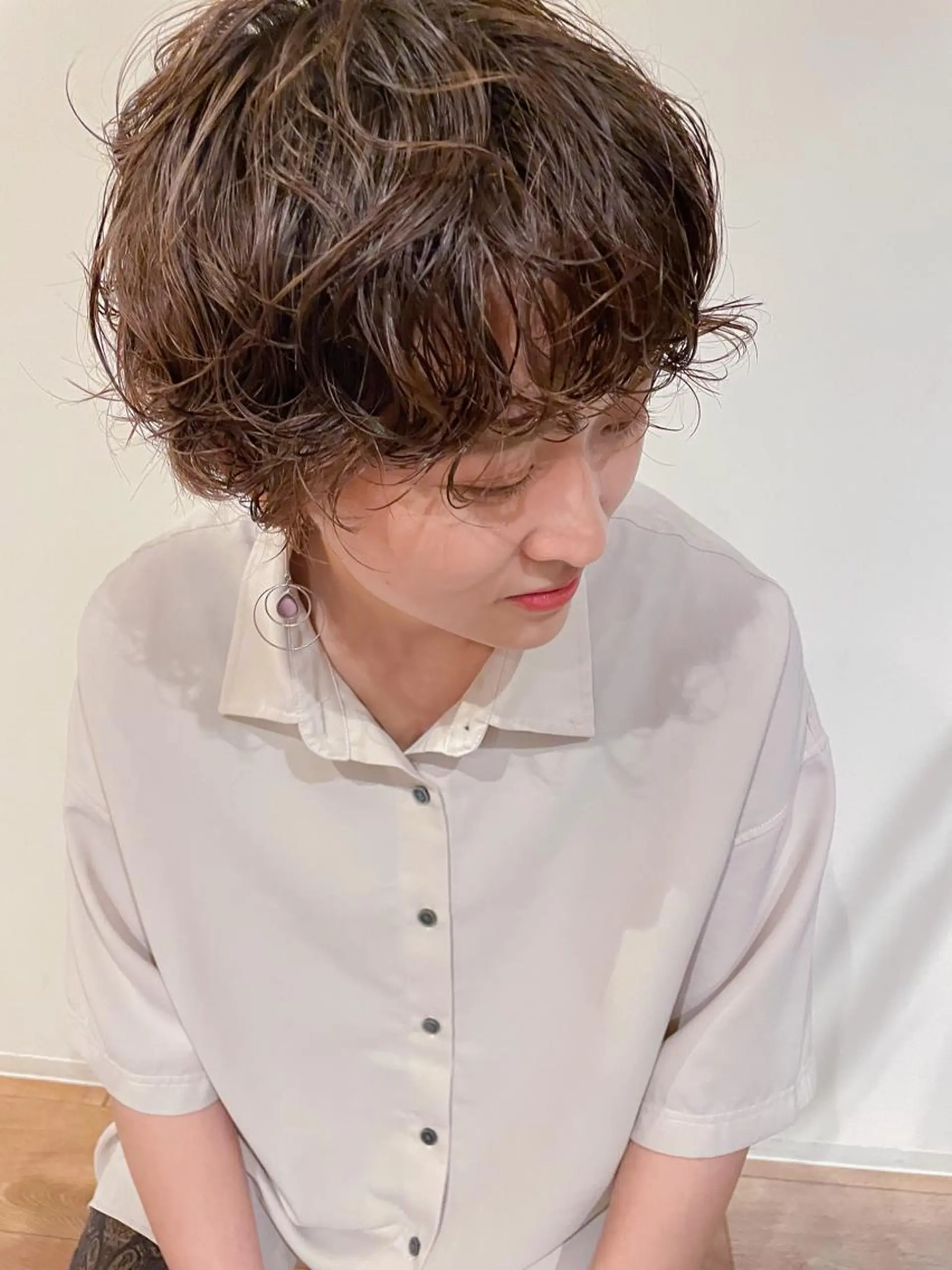 ショート パーマ パーマ 藤井 みなみのヘアスタイル