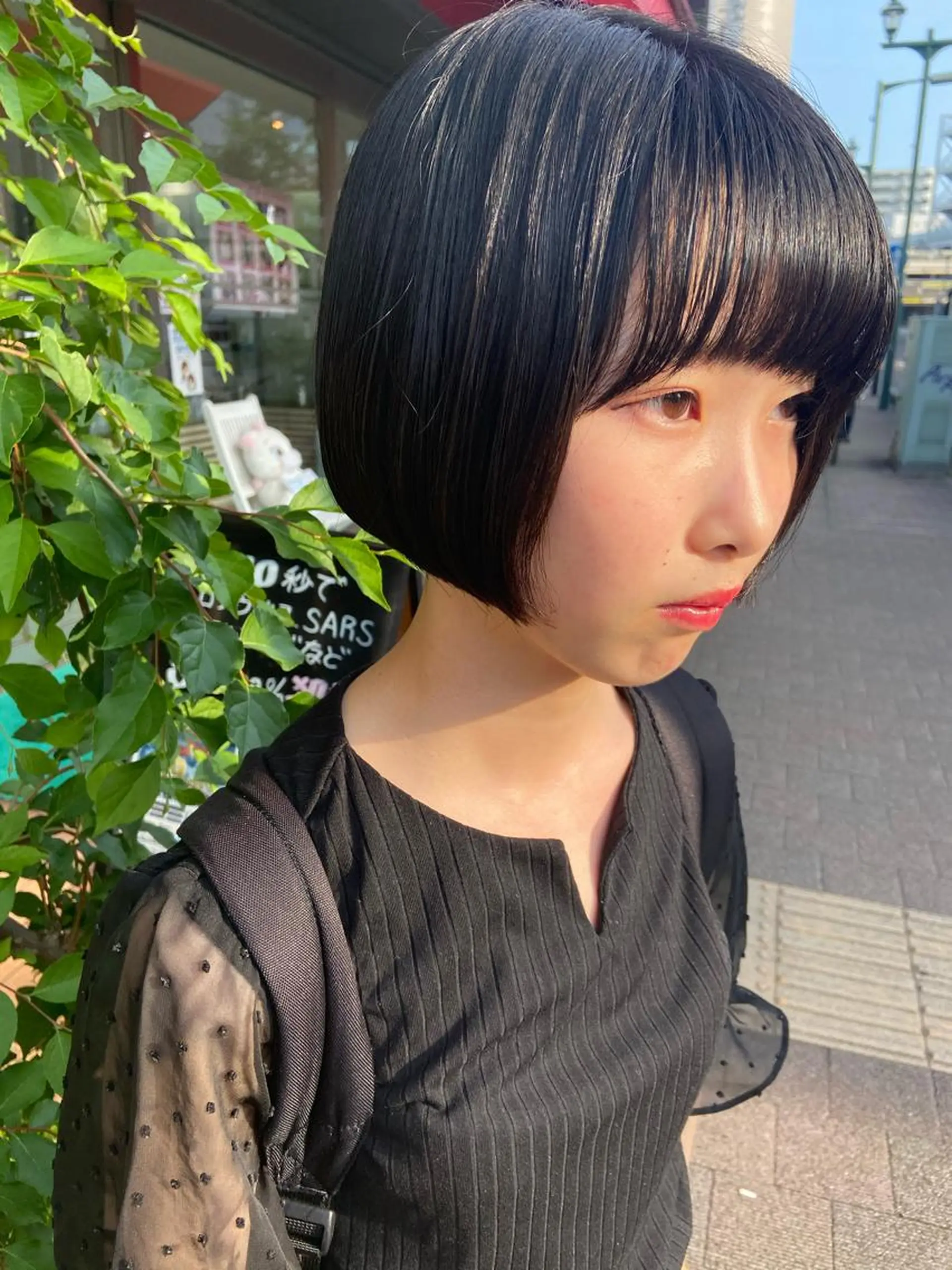 ショート 切りっぱなしボブ ボブ 🪽似合わせカラー RENA.🪽🩶のヘアスタイル