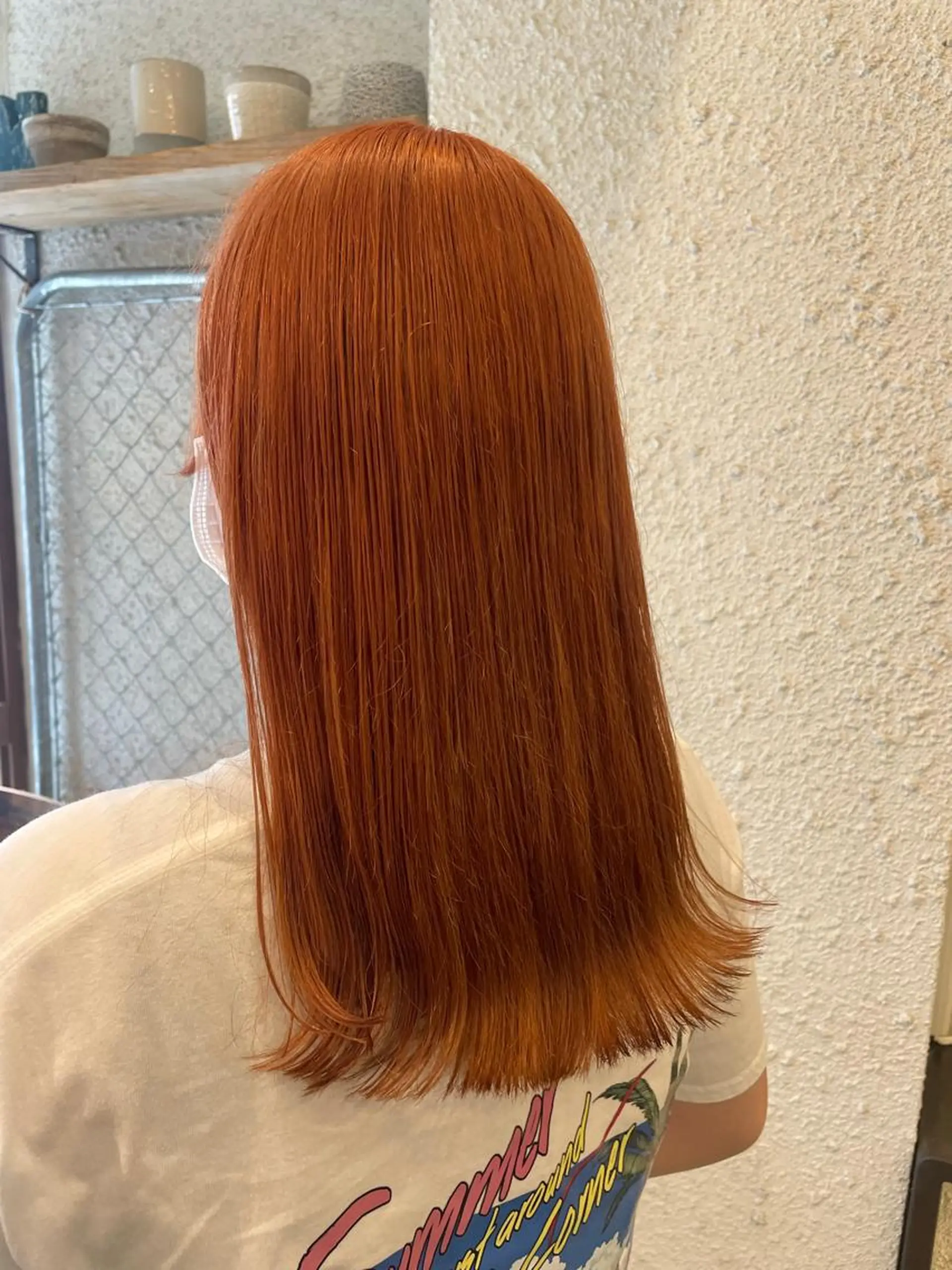 ミディアム カット ヘアカラー トリートメント 坂田 友梨奈のヘアスタイル