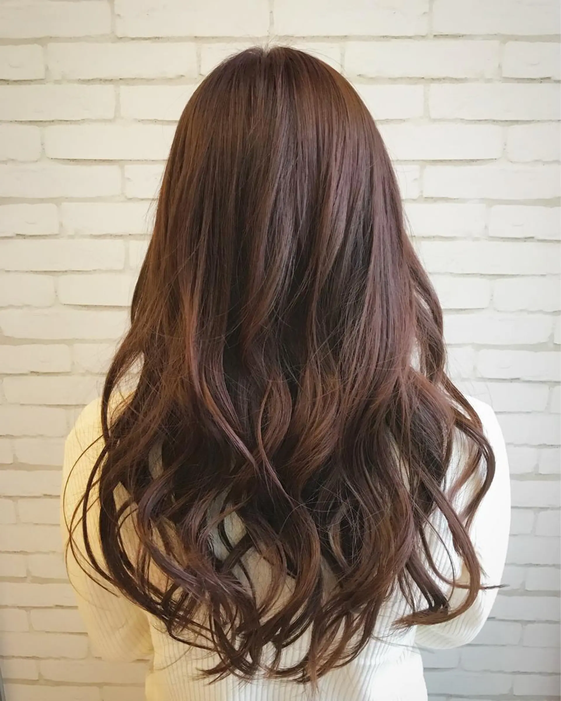 ロング カラー レッドカラー バイオレットカラー 中川 拓弥のヘアスタイル