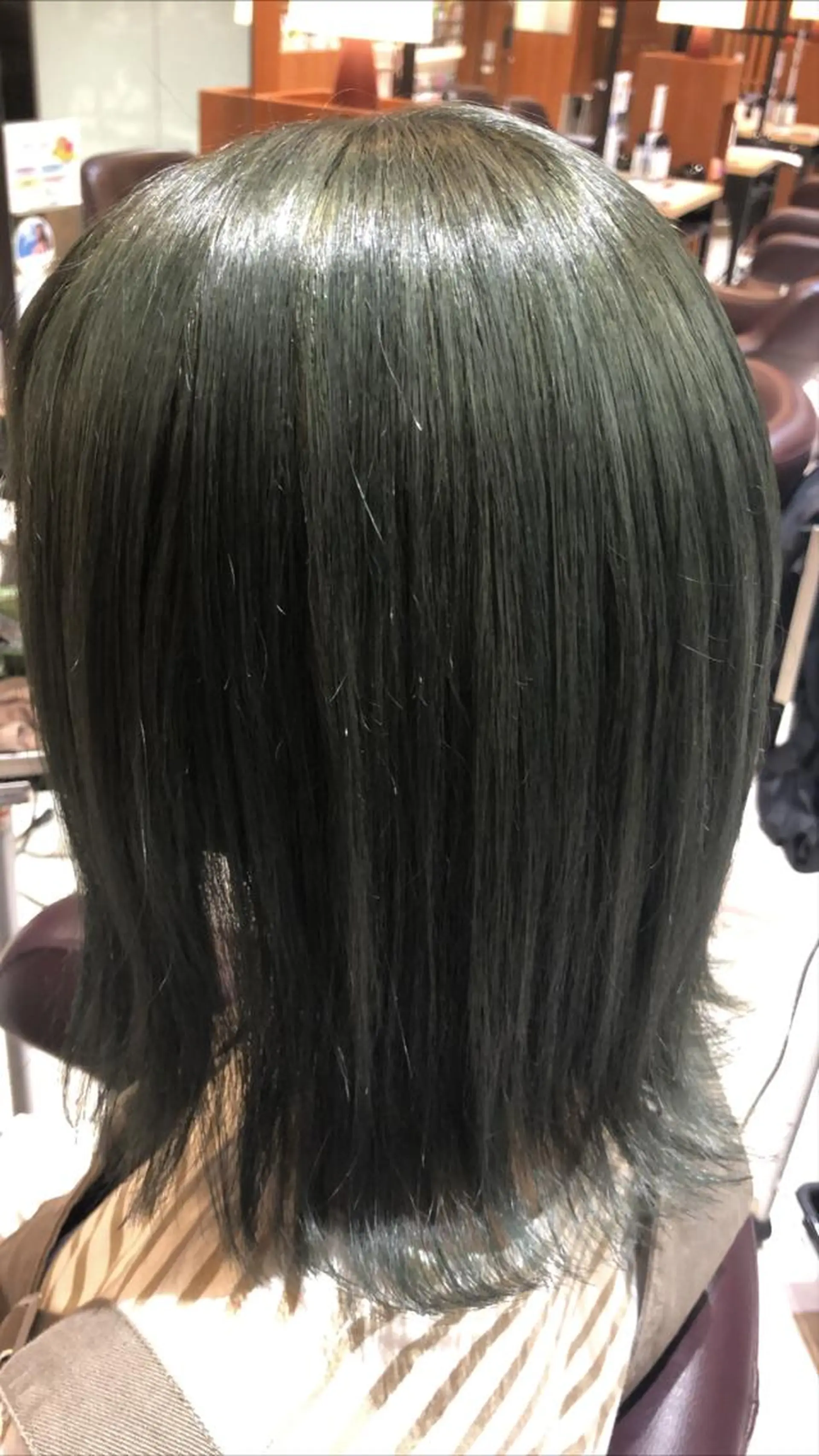 ミディアム カラー アッシュ ミント ボブ 外ハネヘア イーラ栄所属・Topstylist 髪質改善縮毛矯正山本のヘアスタイル