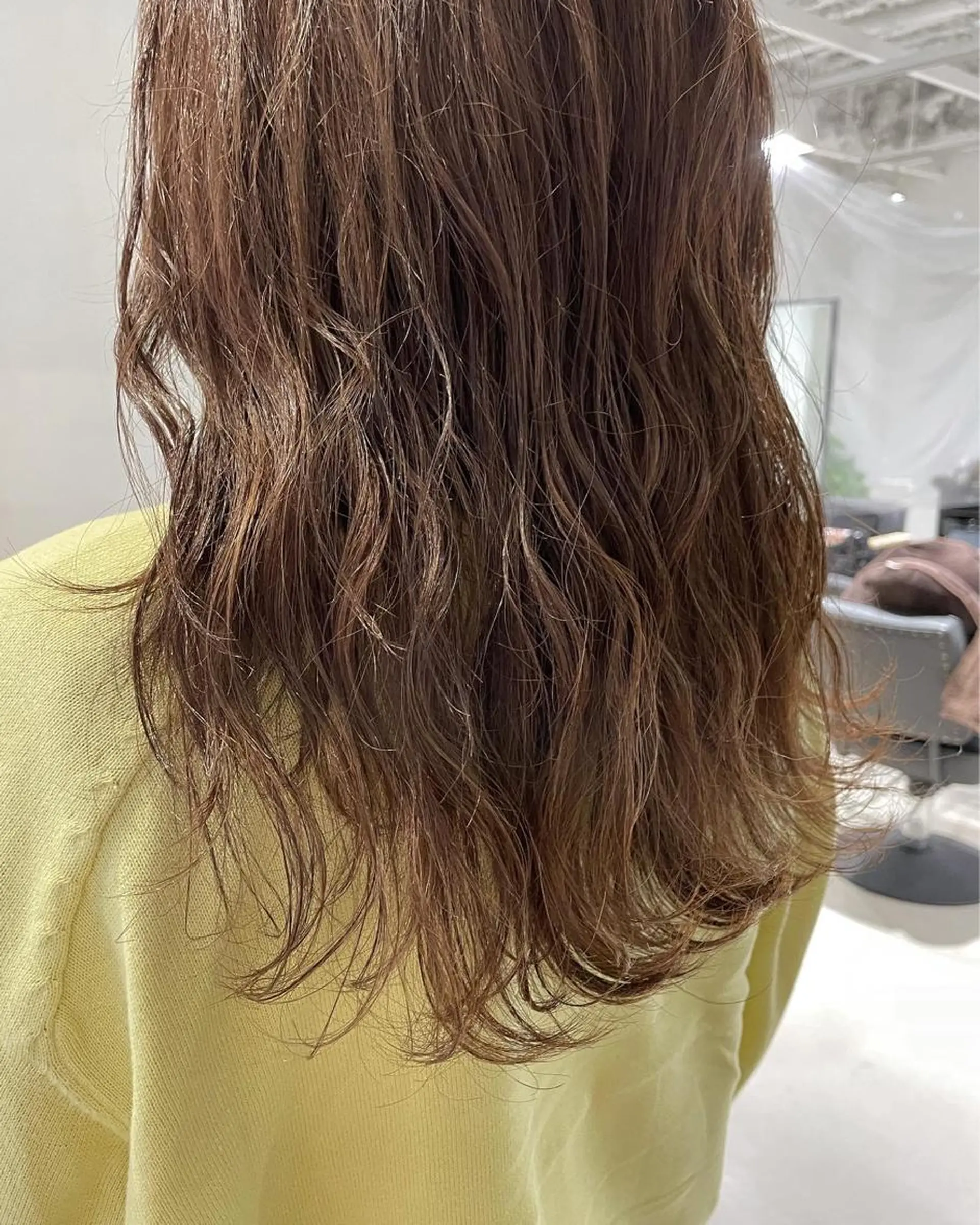 セミロング カラー 暖色カラー🍊 ボブ🌿顔周りcutのヘアスタイル