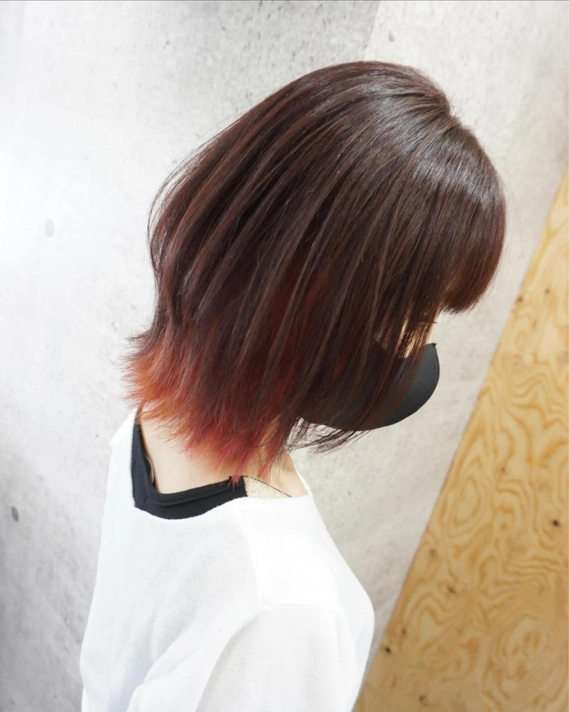 ミディアム ボブ ウルフカット ウルフボブ hair teria ryu 大塚のヘアスタイル