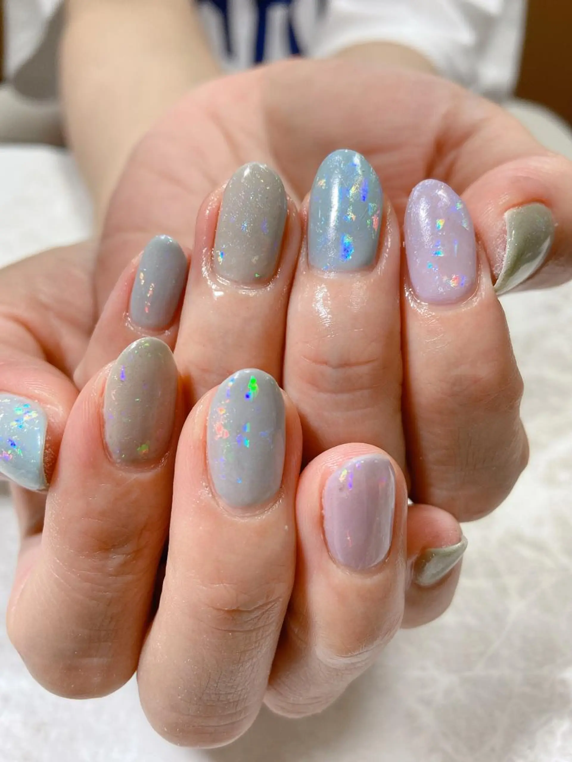 ネイル オーロラネイル ハンドネイル Lokahi NAILのネイルデザイン