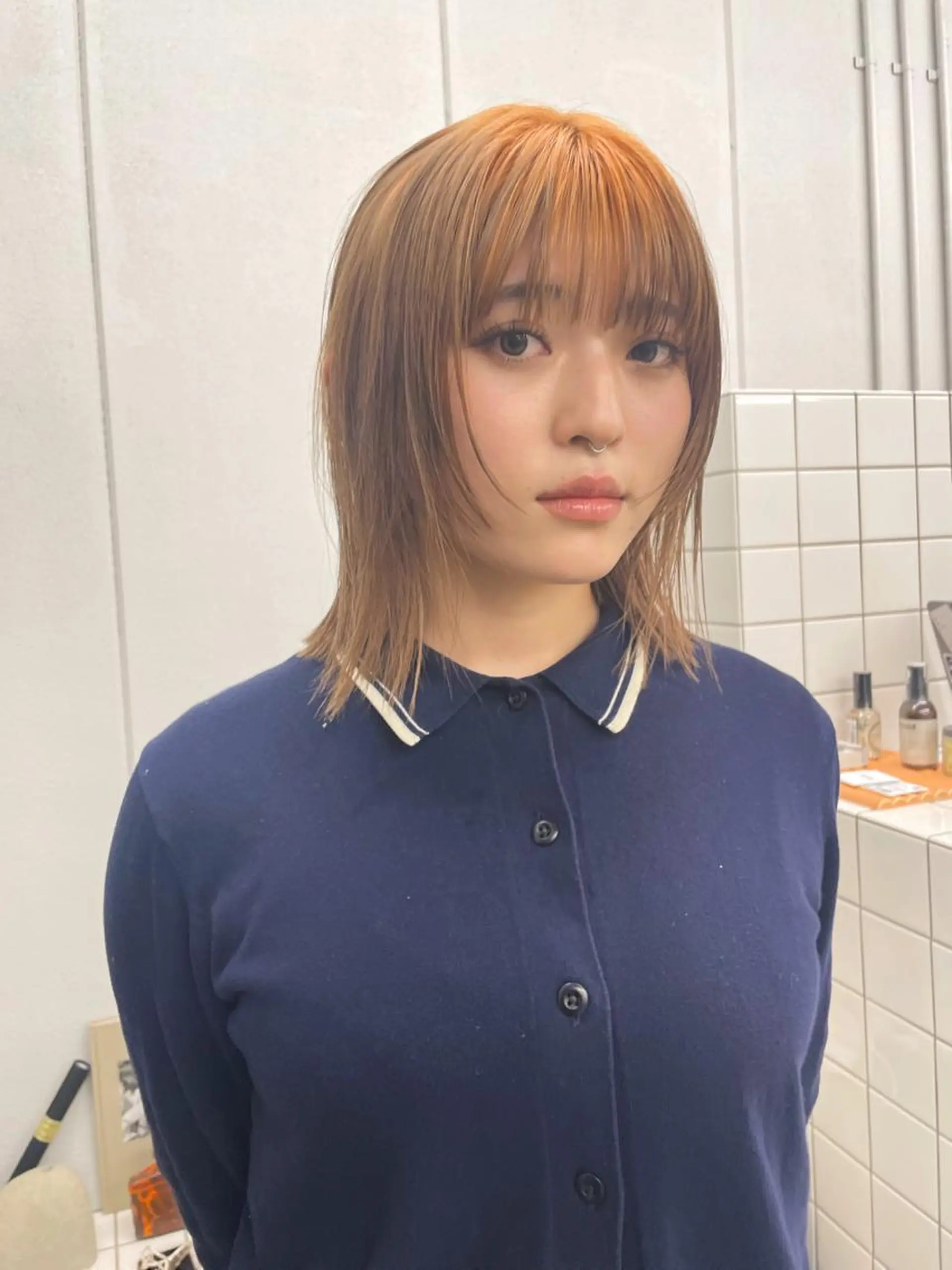 ミディアム カラー ヘアカラー トリートメント 関 京磨のヘアスタイル