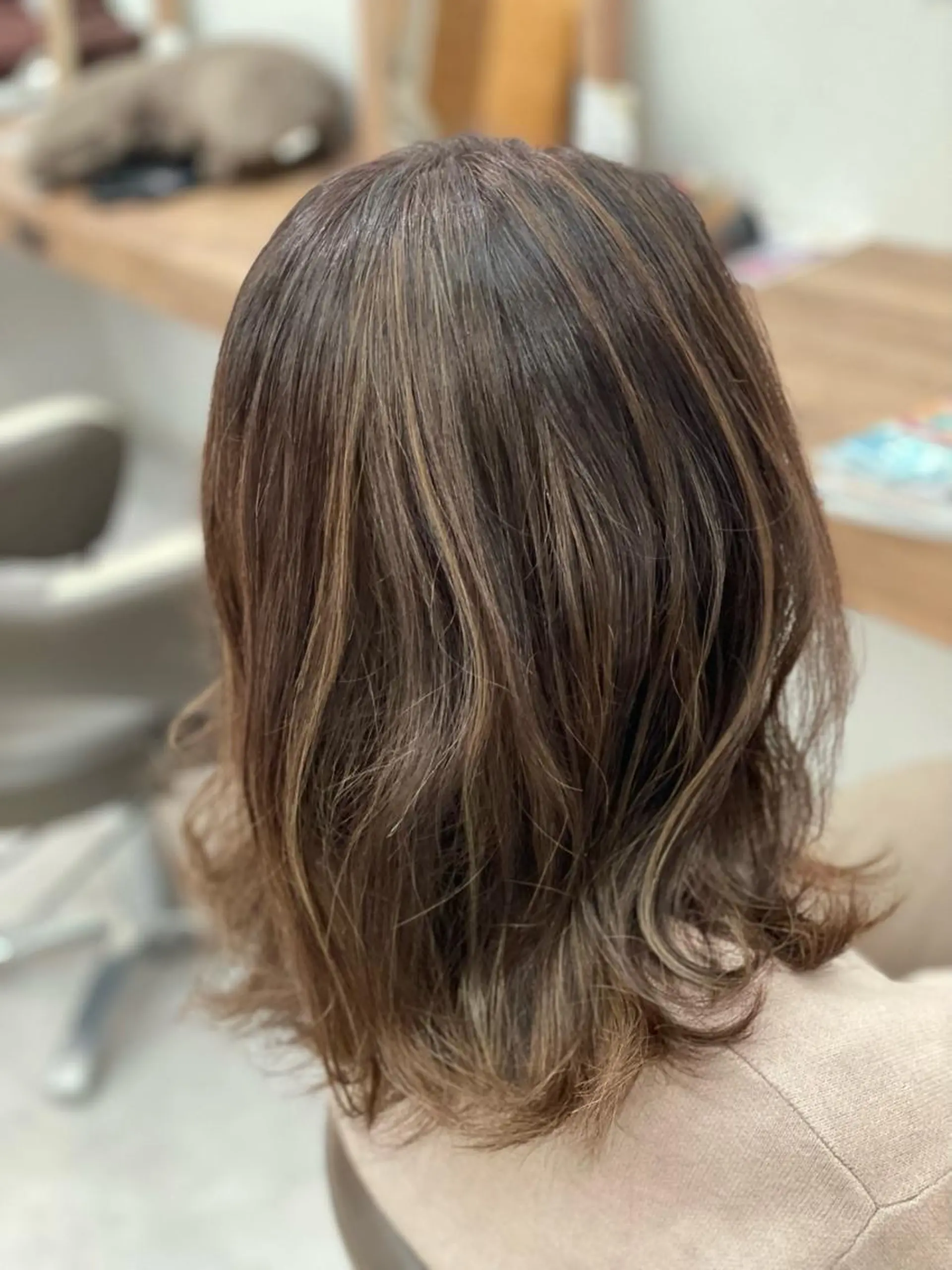 セミロング カラー riddle hair(駒生)所属・山越 美裕樹のヘアスタイル