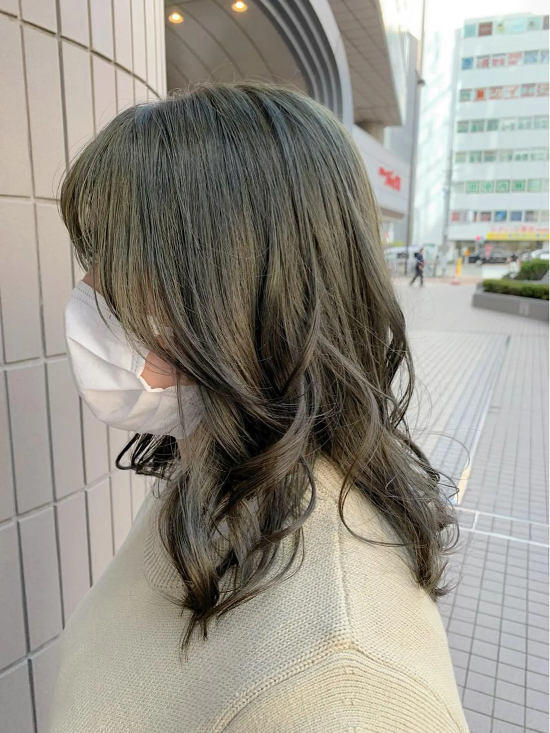 ミディアム 韓国風ヘア Zina天王寺 CHIAKIのヘアスタイル
