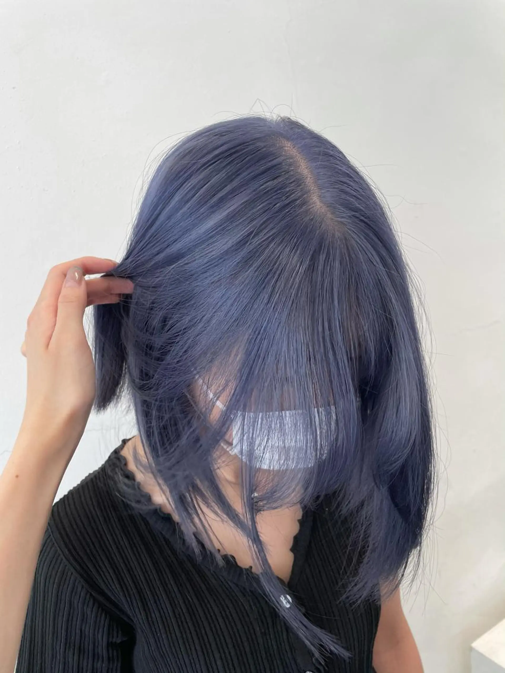 ミディアム カラー ヘアアレンジ ブリーチ ブルーカラー ブルーラベンダー ラベンダーカラー カット ヘアカラー トリートメント 💗艶髪ハイトー ンAYAKA💗のヘアスタイル