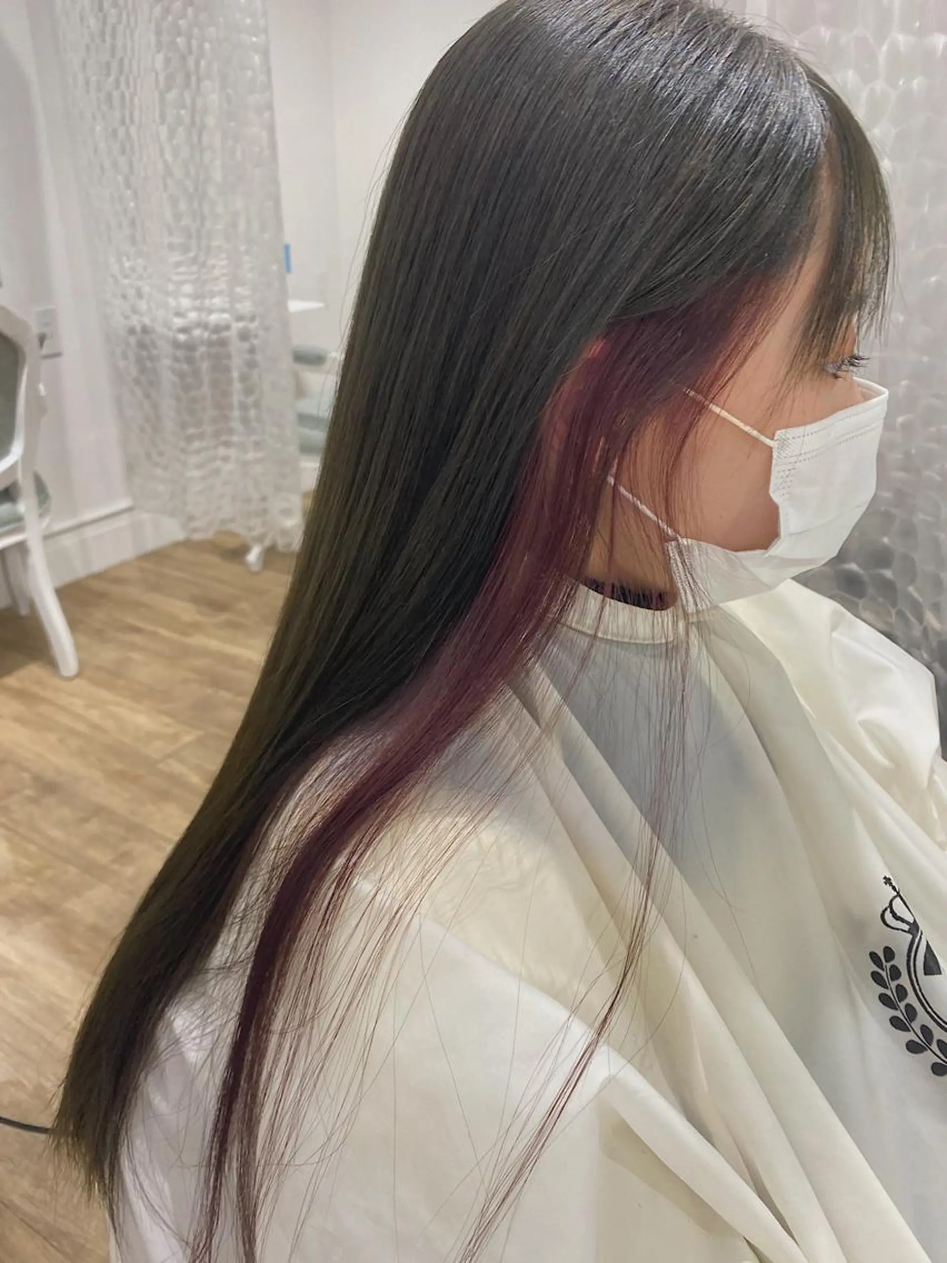 ロング カラー ヘアアレンジ ブリーチ イヤリングカラー メンズカットモデル/ 梅田美容室/runaのヘアスタイル