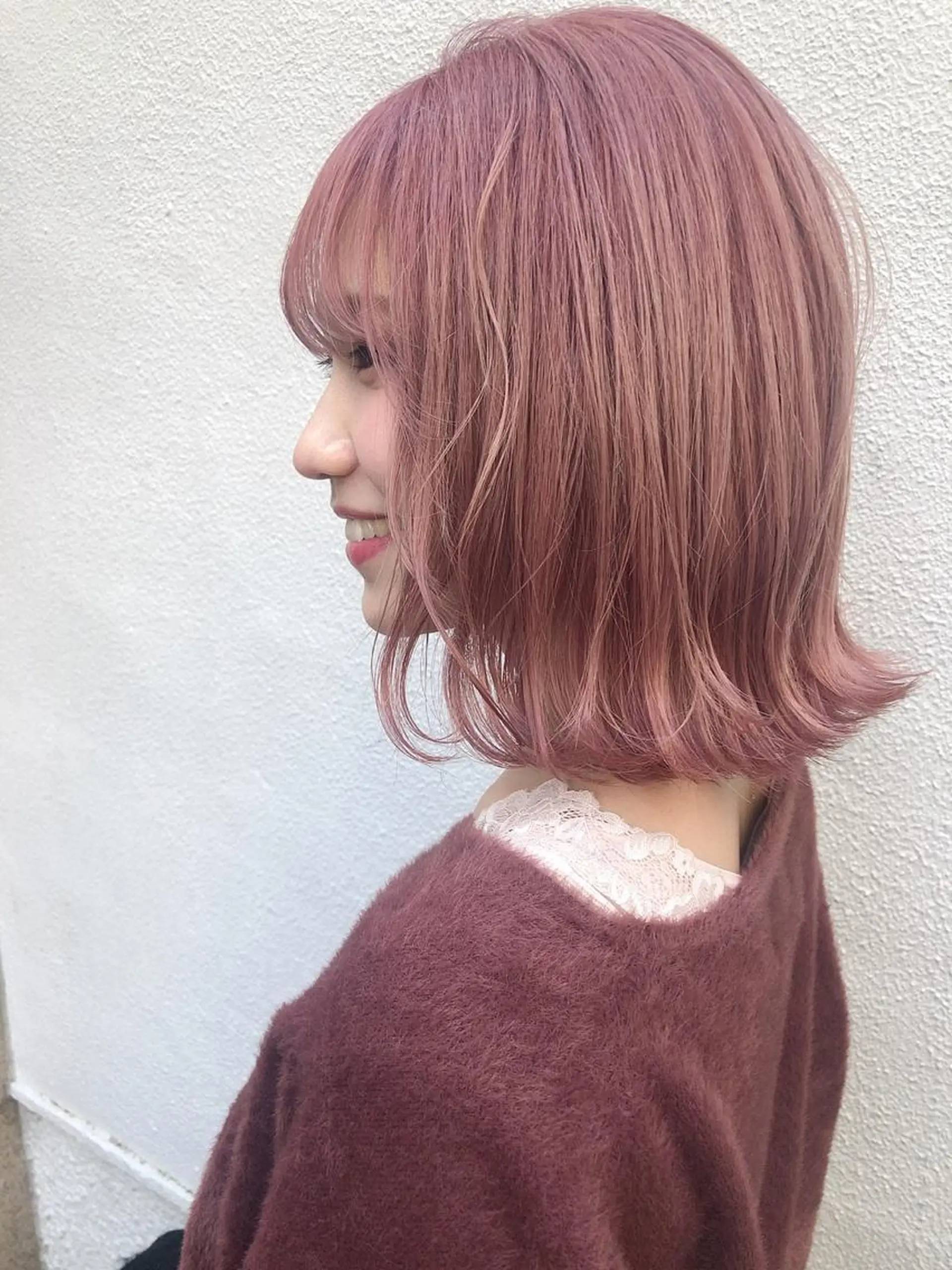 ミディアム カラー ピンクカラー ♡manami ♡のヘアスタイル