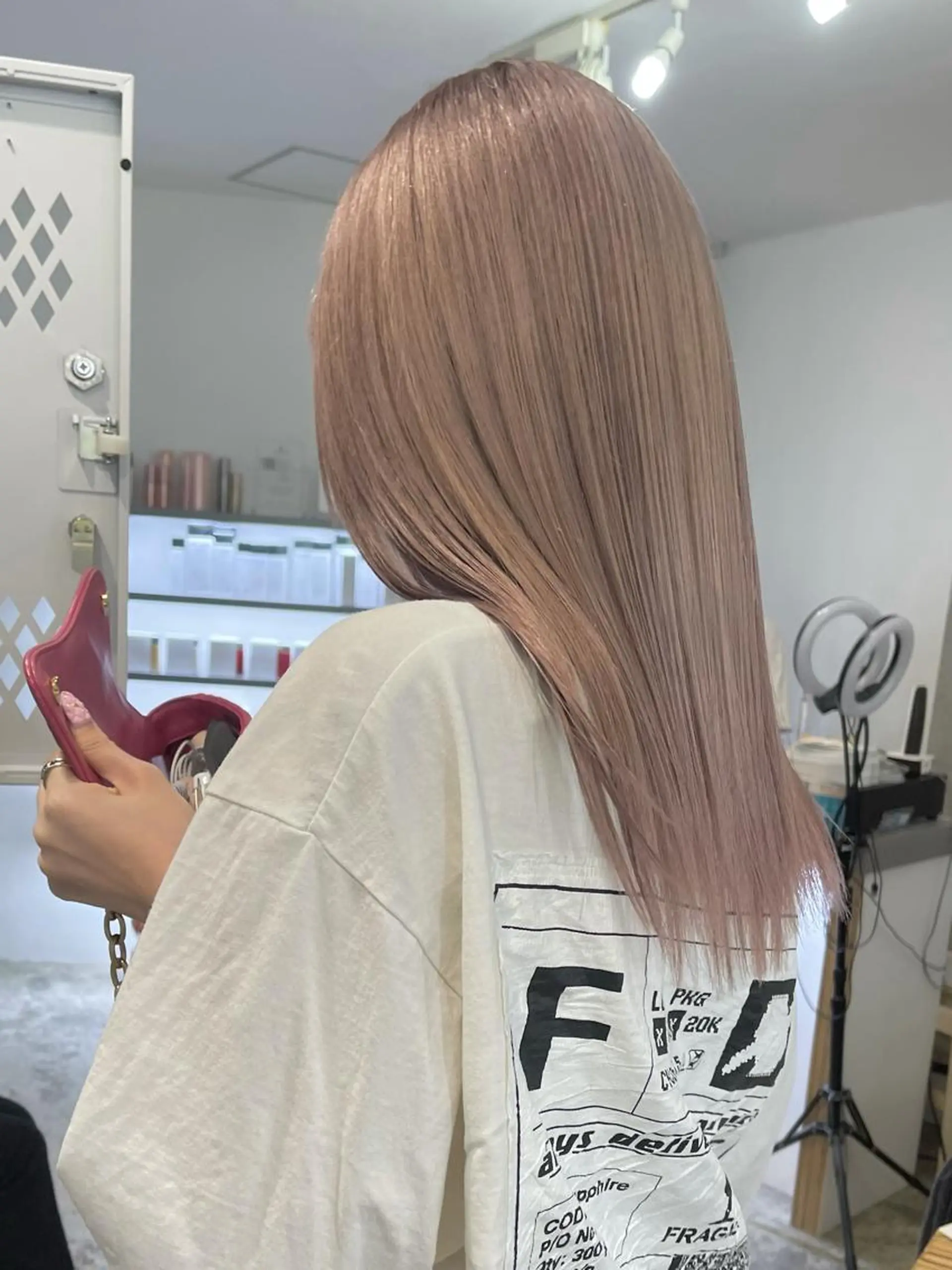 ロング カラー 渋谷ブリーチカラー 韓国ヘアyuikoのヘアスタイル