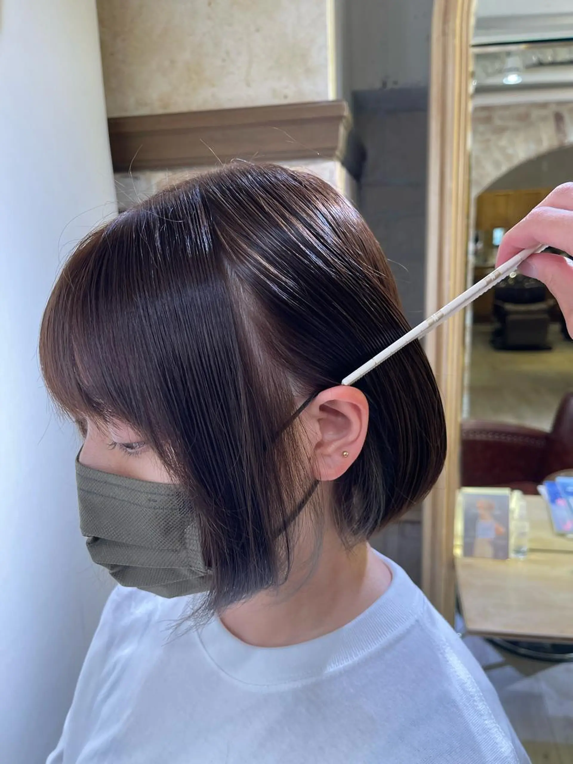 カラー アッシュ アッシュブラウン ブラウンカラー luce所属・千代 夏輝のヘアスタイル