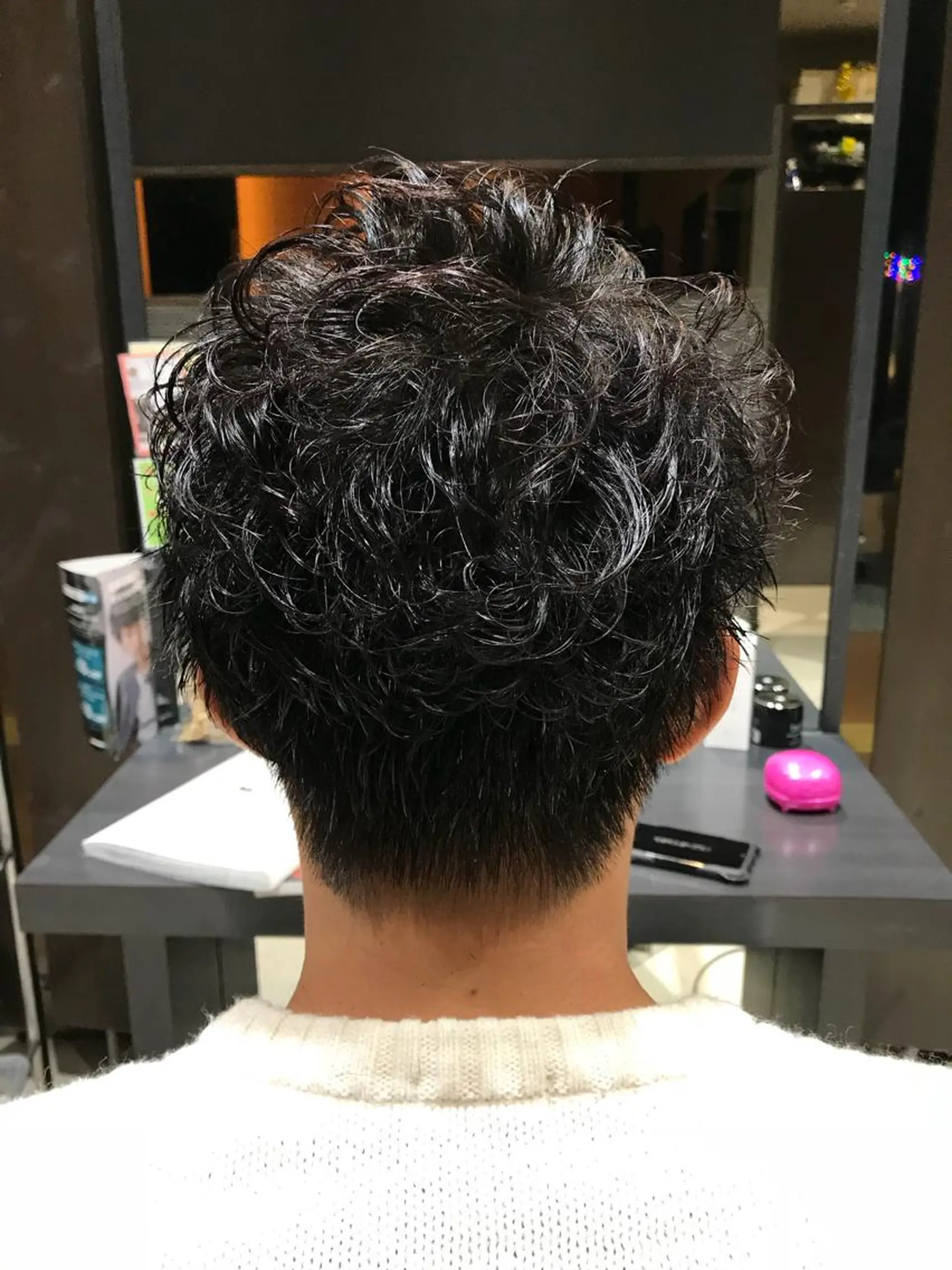 ショート パーマ メンズ メンズパーマ シャドーパーマ カット パーマ 道越 裕人のヘアスタイル