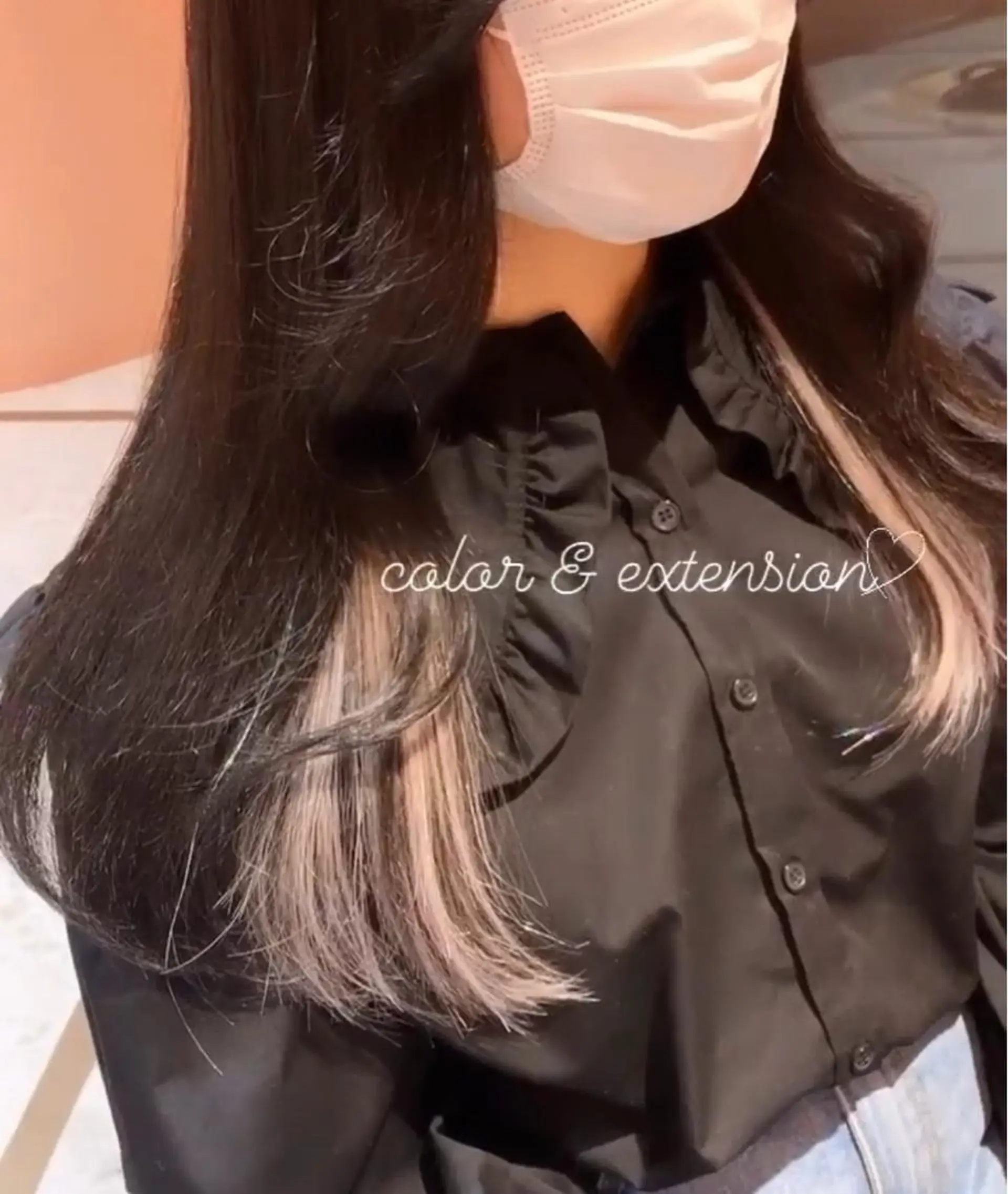 ロング シールエクステ エクステ エクステ 大阪韓国ヘア 🦋RINKAのヘアスタイル