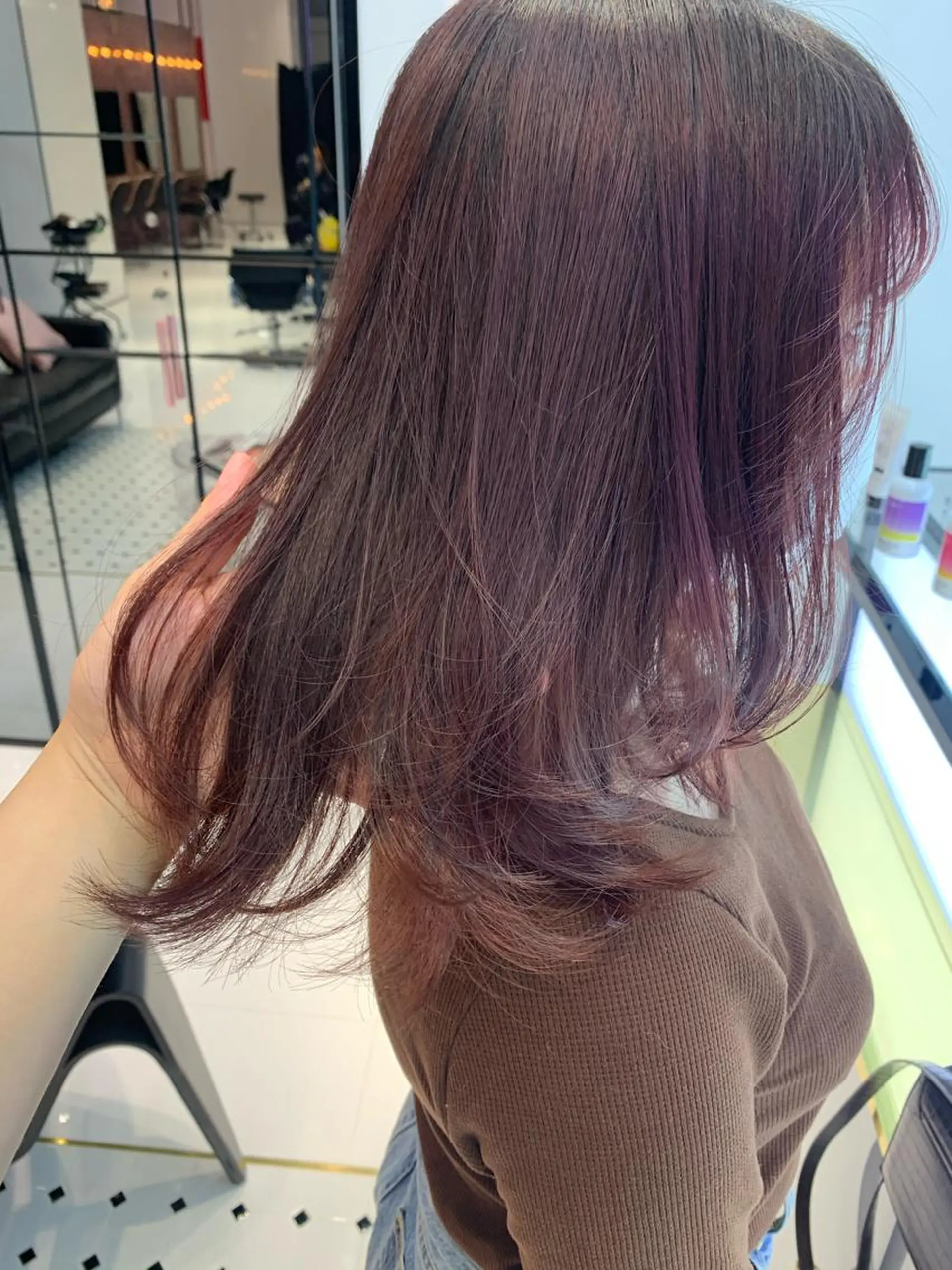 セミロング カラー ハッシュカット/ハイ トーン/MANAMIのヘアスタイル