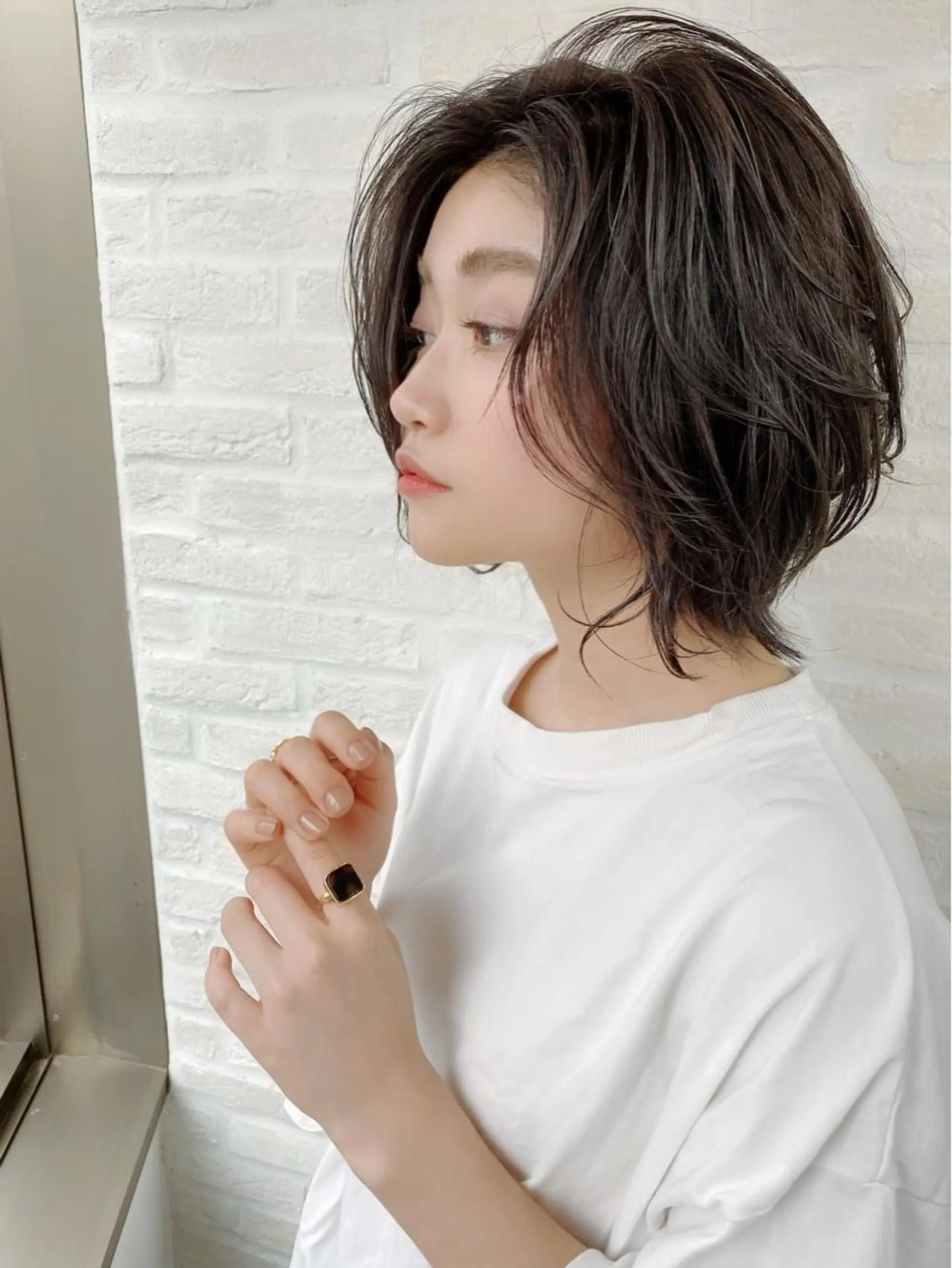 ショート 伸ばしかけ ショートヘア ウルフカット ヘアリゾート粋　新宿三丁目本店所属・前地 麻衣のヘアスタイル