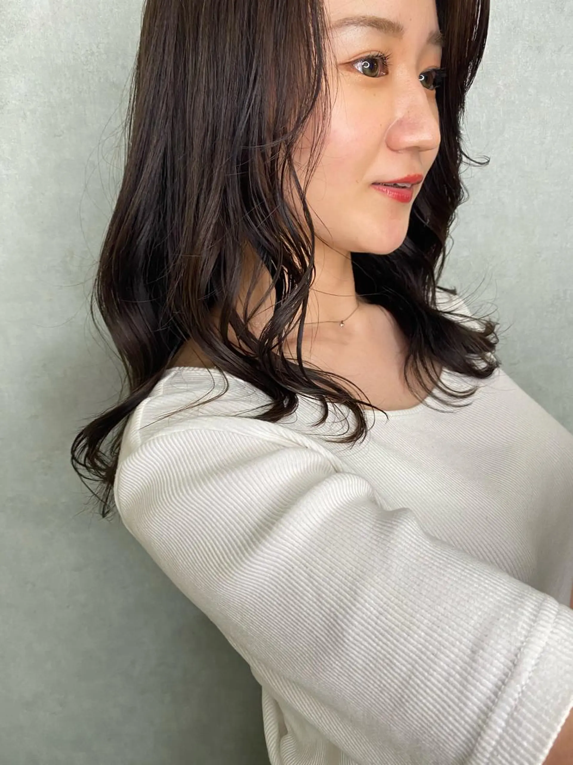 セミロング カラー アッシュ アッシュグレー かえ🩶韓国ボブ🎀 透明感カラー🥣のヘアスタイル