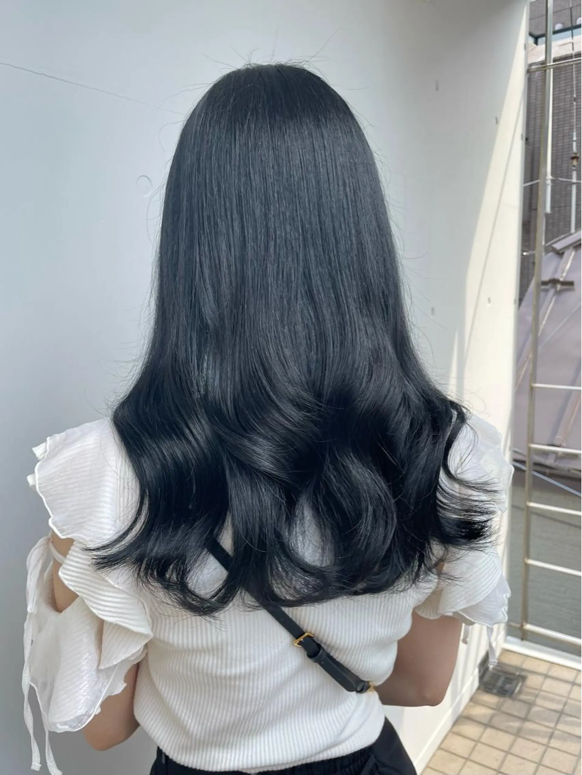 ロング カラー アディクシーカラー ベージュカラー 黒髪 ブリーチ ブルーカラー ヘアカラー トリートメント 藤澤 夏実/インナーカラーのヘアスタイル