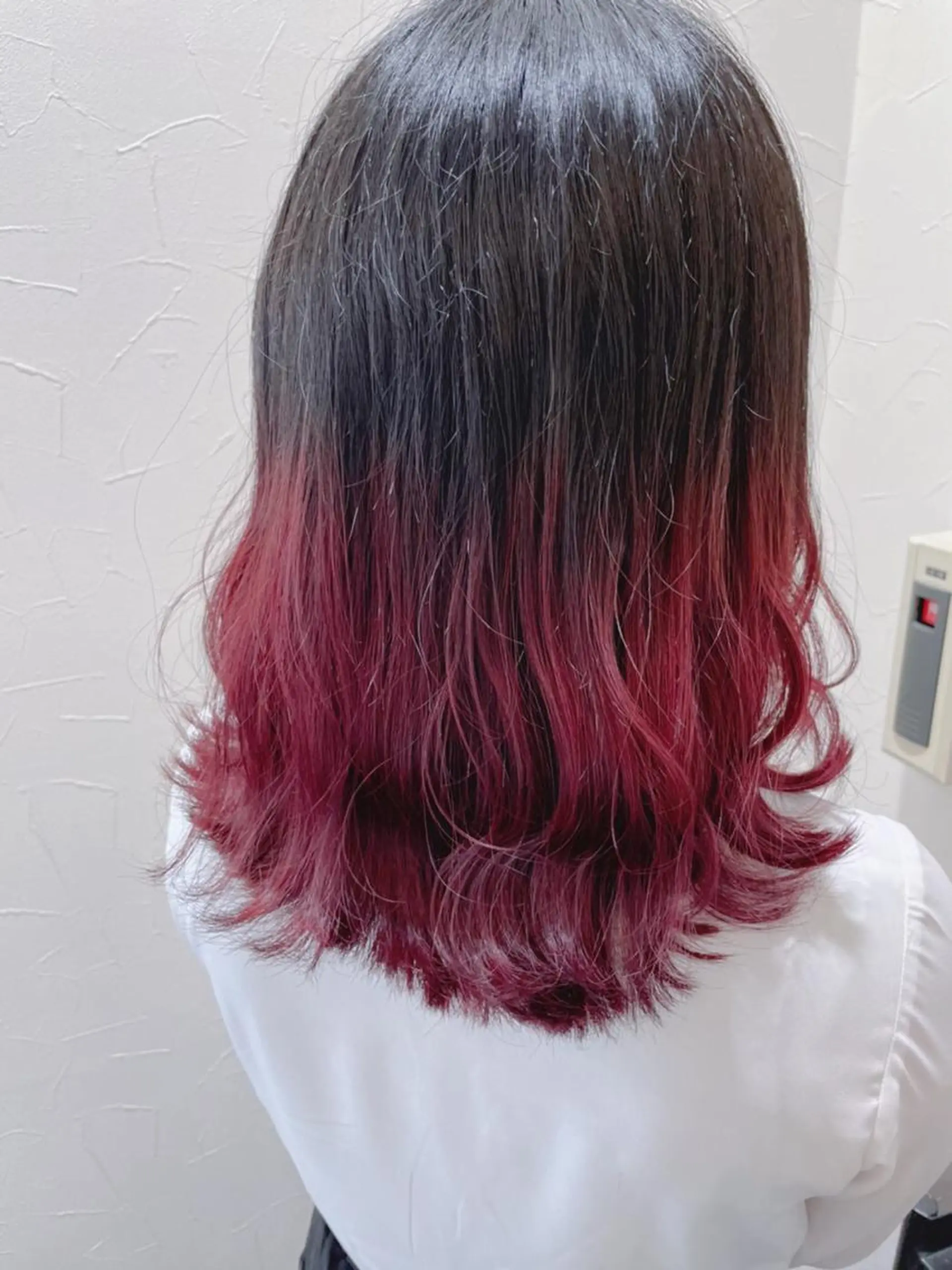 セミロング カラー カシス デザインカラー グラデーションカラー ピンクカラー ヘアカラー トリートメント ARISA🦋推し・ アニメカラー/派手髪のヘアスタイル