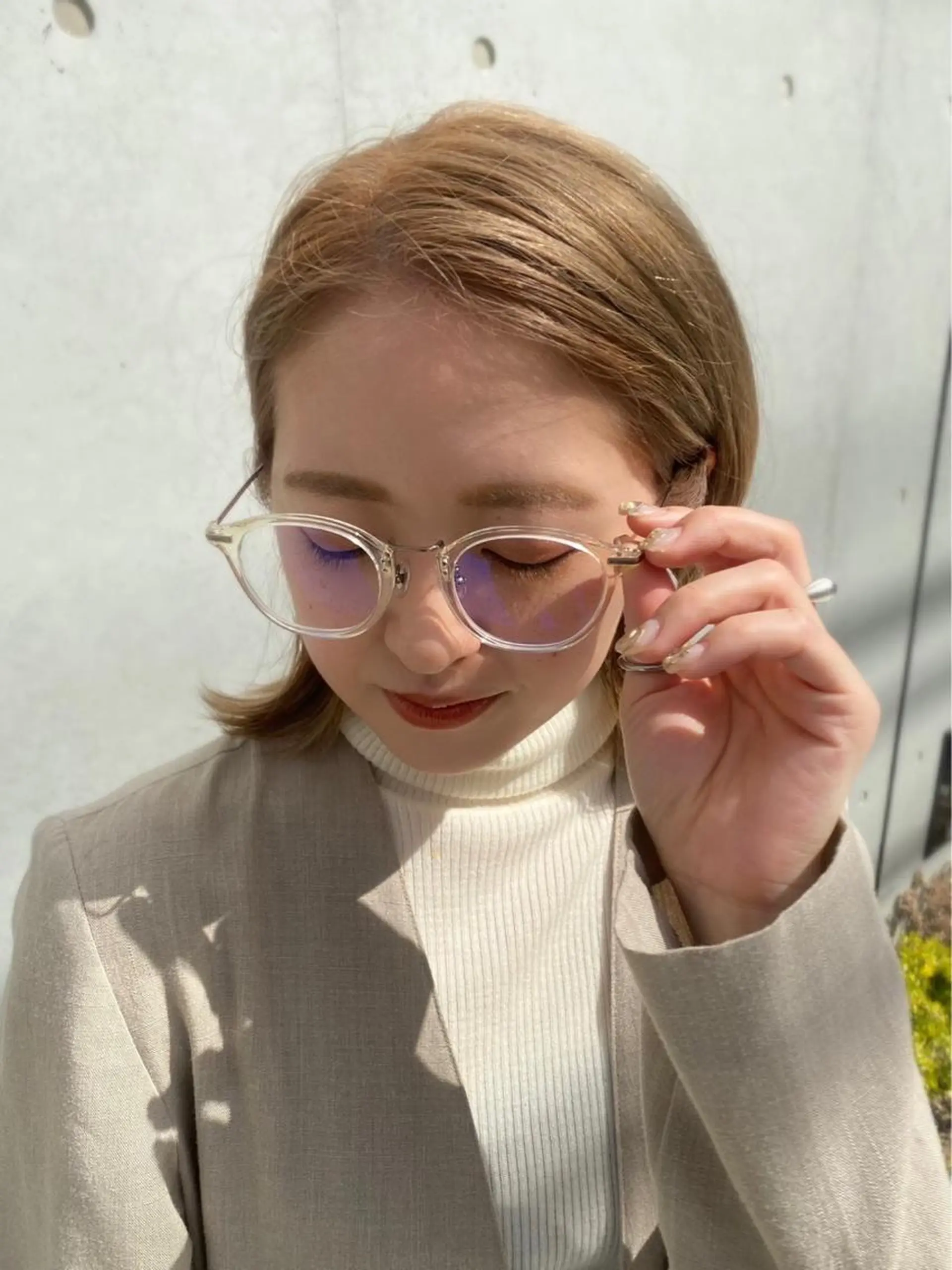 ミディアム 外ハネヘア 齋藤 リクのヘアスタイル