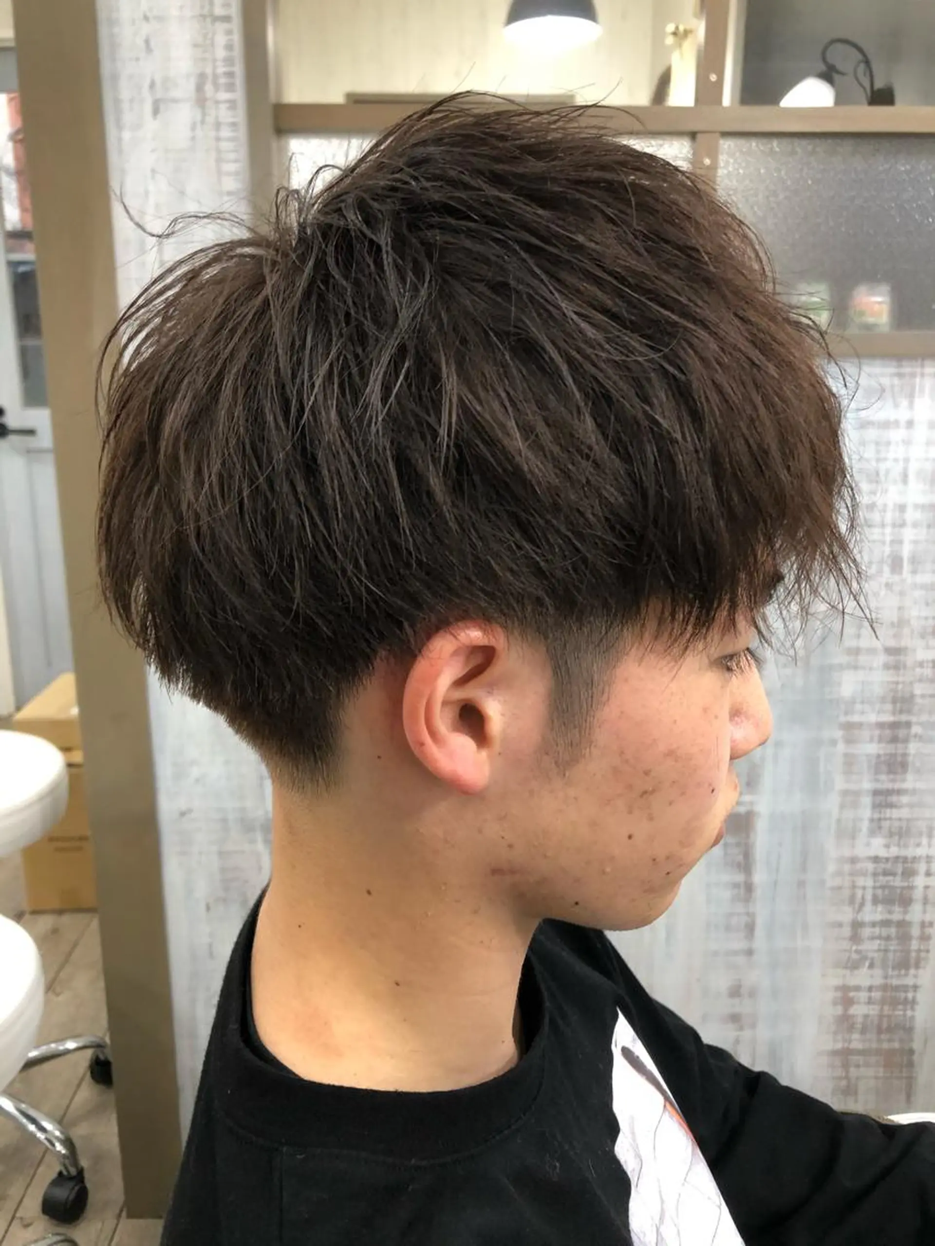 ショート カラー メンズ カット ヘアカラー トリートメント イシジマ タカナリのヘアスタイル