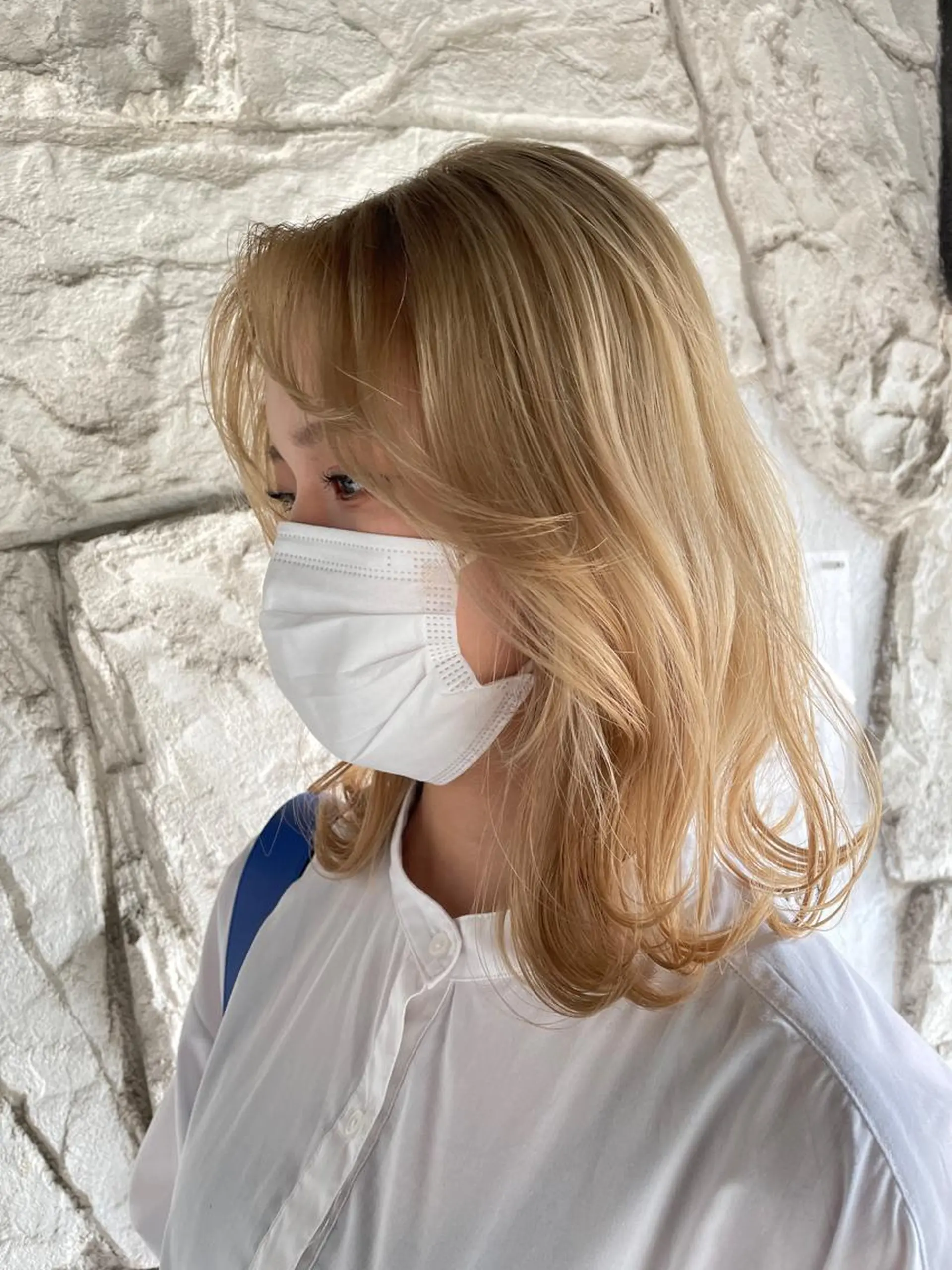 セミロング カラー ベージュカラー ダブルカラー ホワイトベージュ カット ヘアカラー トリートメント Share  Salon  Reco【GARDEN】所属・末石 智のヘアスタイル