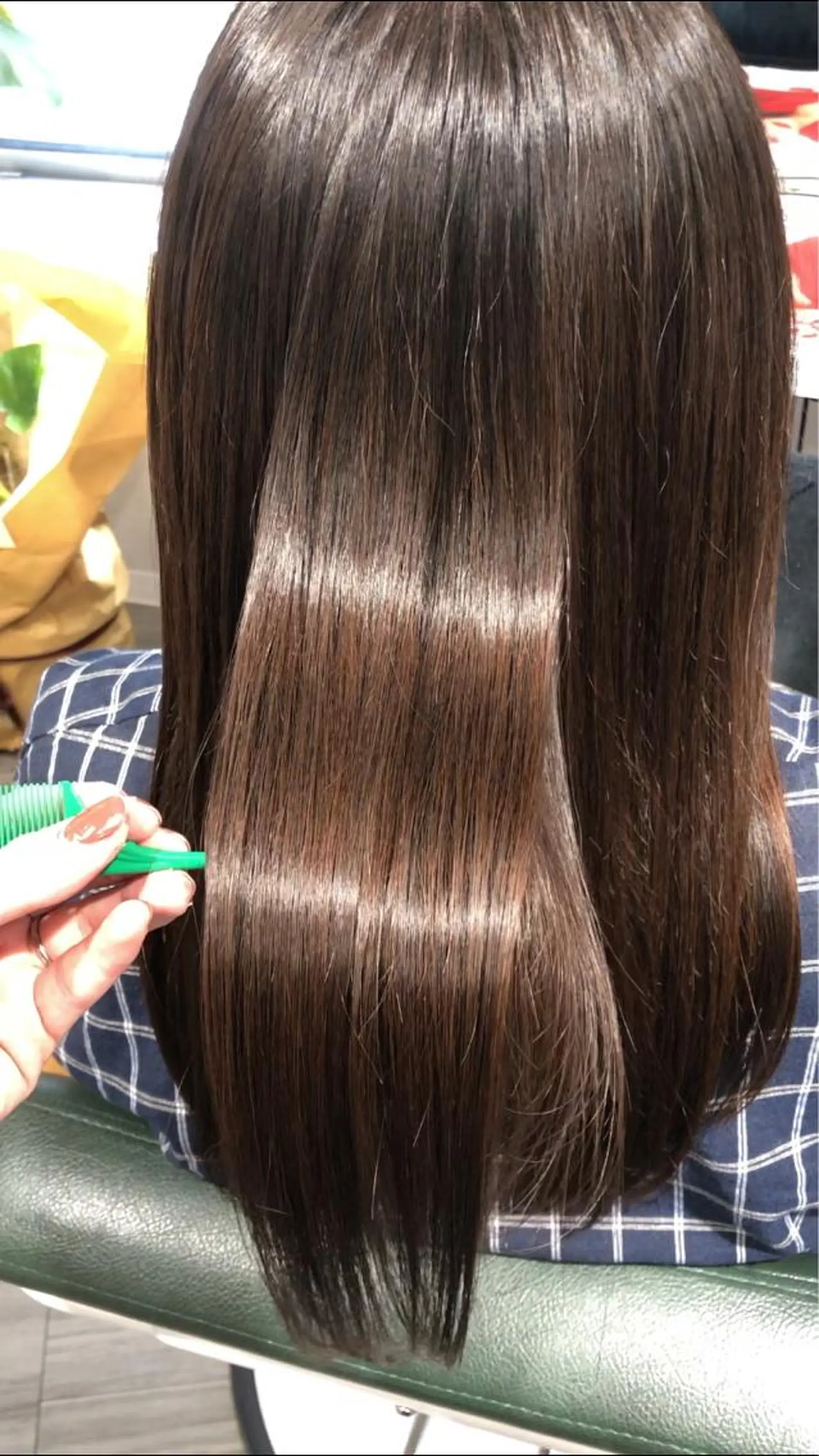 ロング カット 縮毛矯正 チヒョ🦋 韓国hair🇰🇷のヘアスタイル
