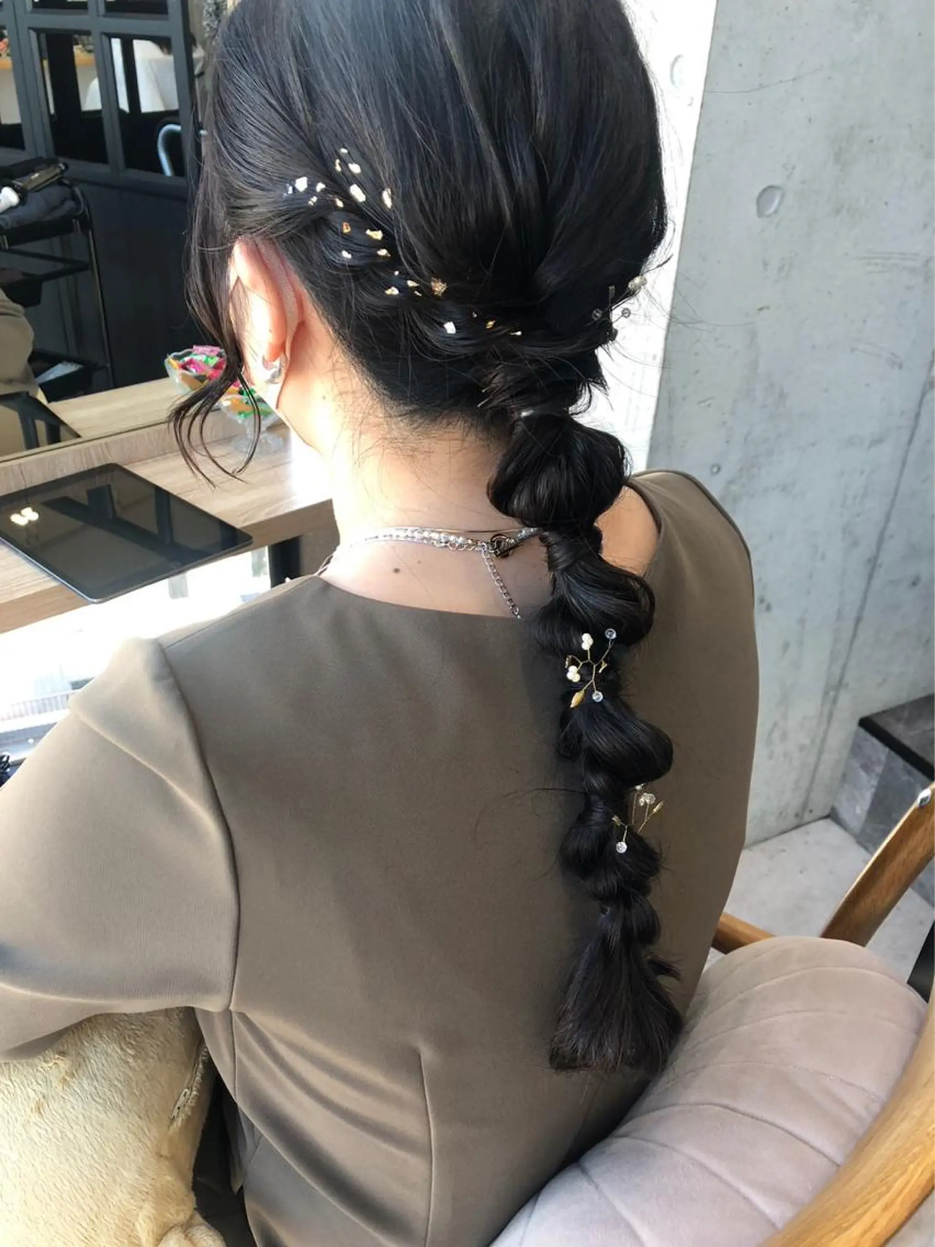 ロング ヘアセット ✨色持ちの良い艶 カラー✨蟹江真世のヘアスタイル