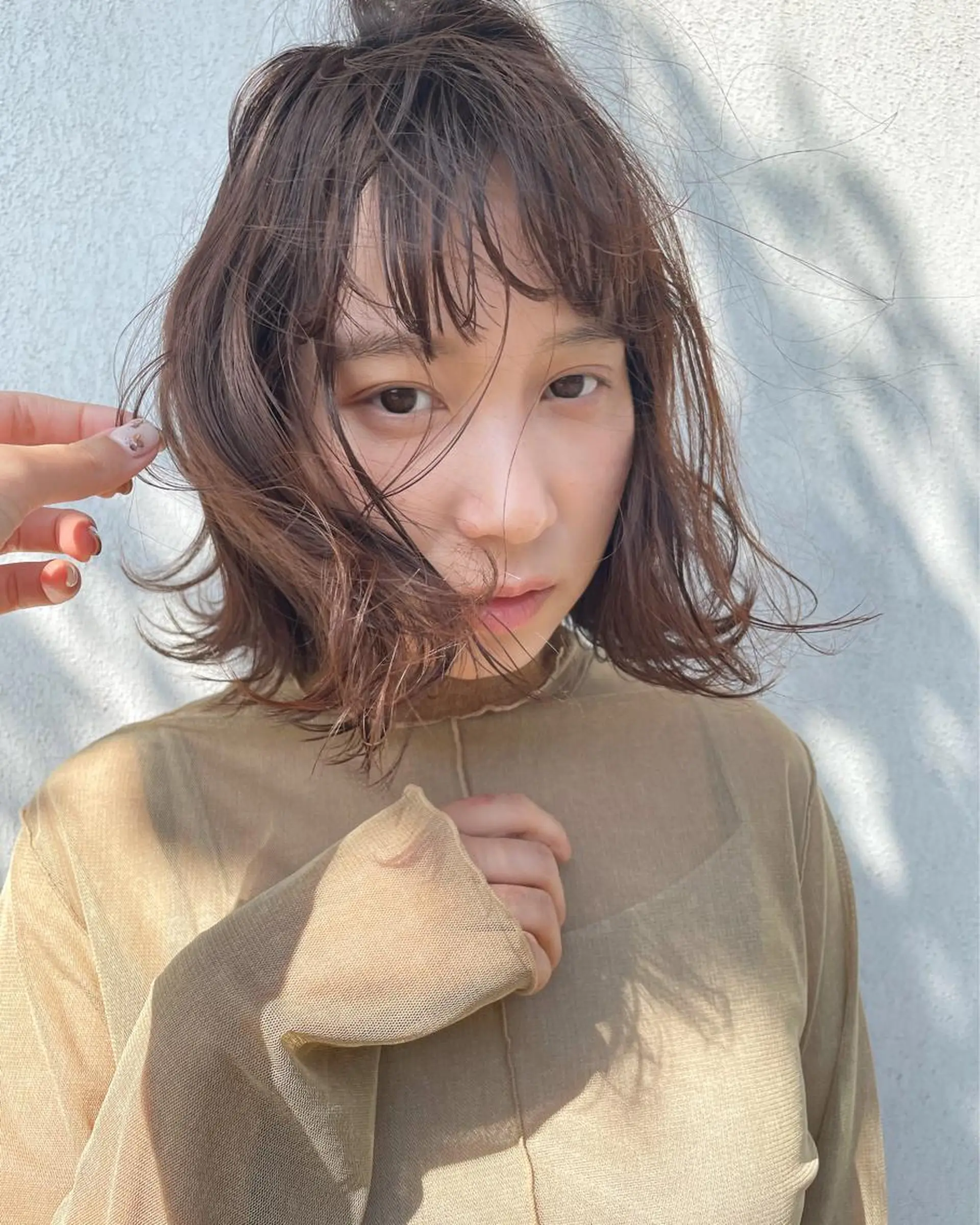 ミディアム カラー ヘアアレンジ カット 徳永 実沙のヘアスタイル