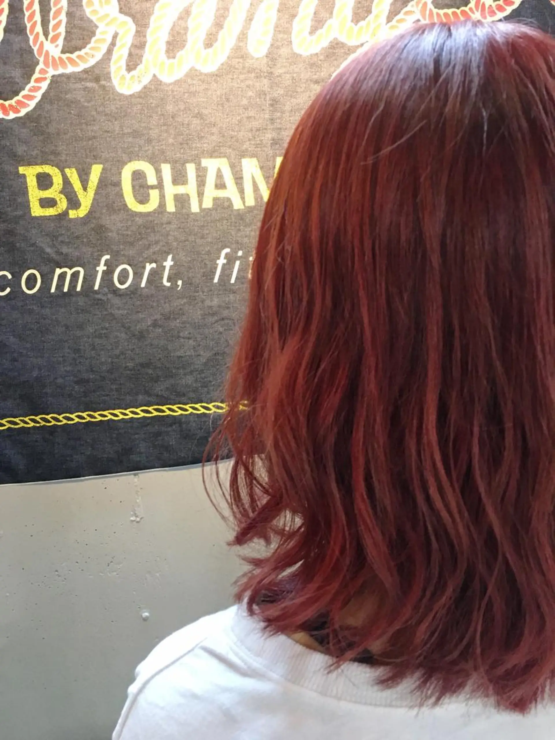 ミディアム カラー オレンジ レッドカラー ヘアカラー トリートメント 代表 中島貴志のヘアスタイル