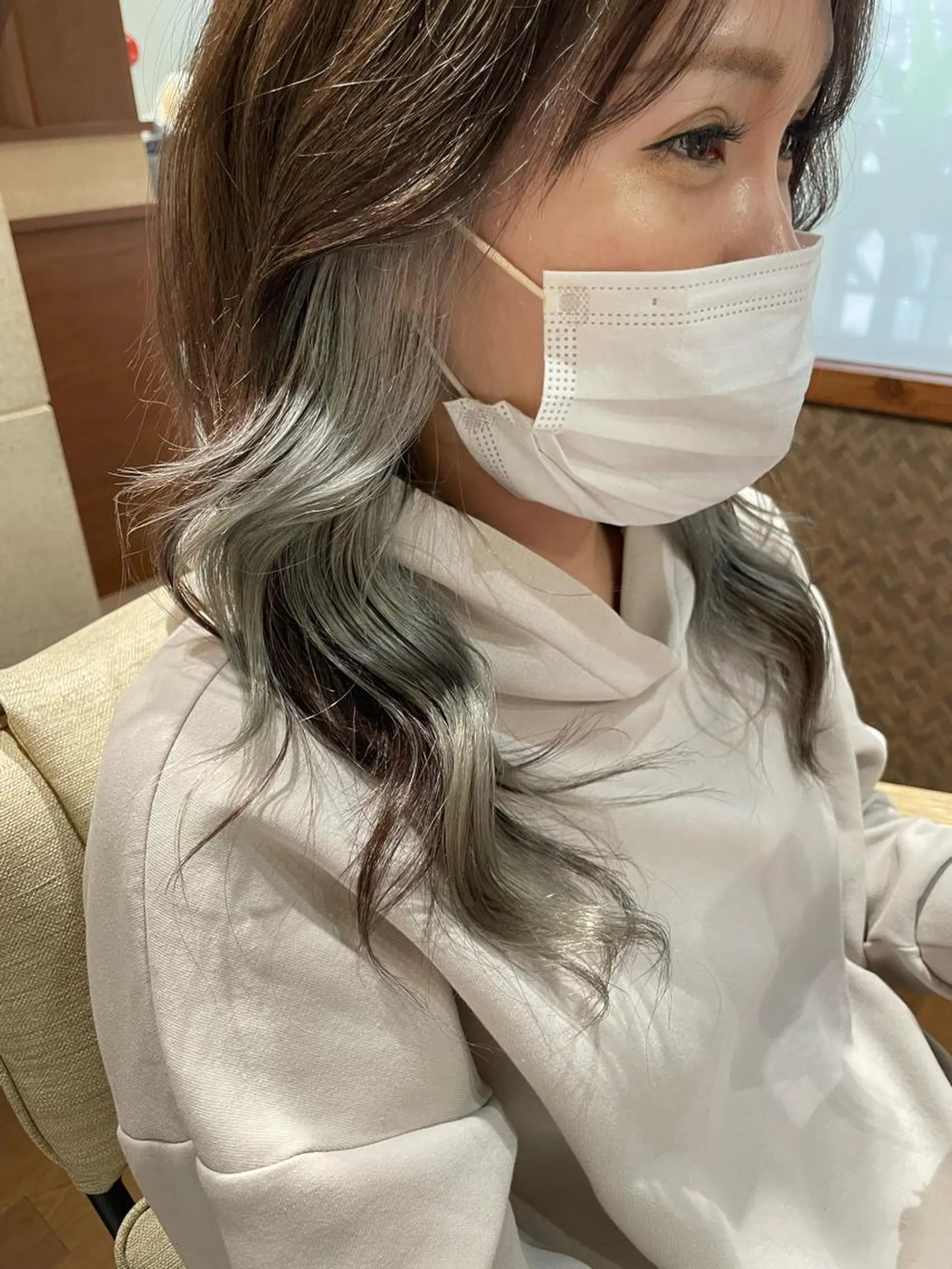 セミロング カラー ブリーチ ヘアカラー トリートメント 羽田翔大/ブリーチ/ ボブカット/店長のヘアスタイル