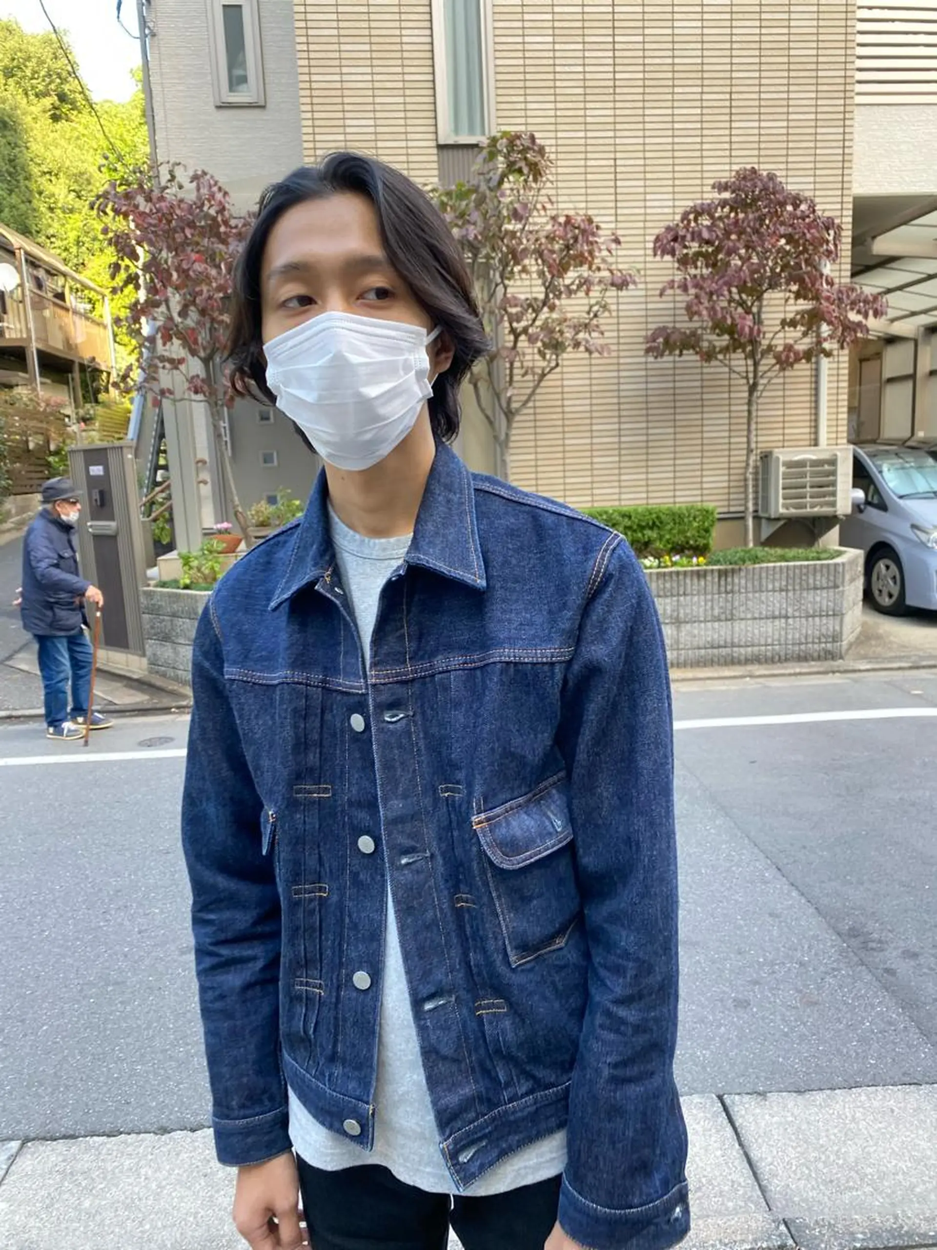 ミディアム パーマ メンズ cie所属・ボブ/ミニボブ 透明感カラーkadoのヘアスタイル