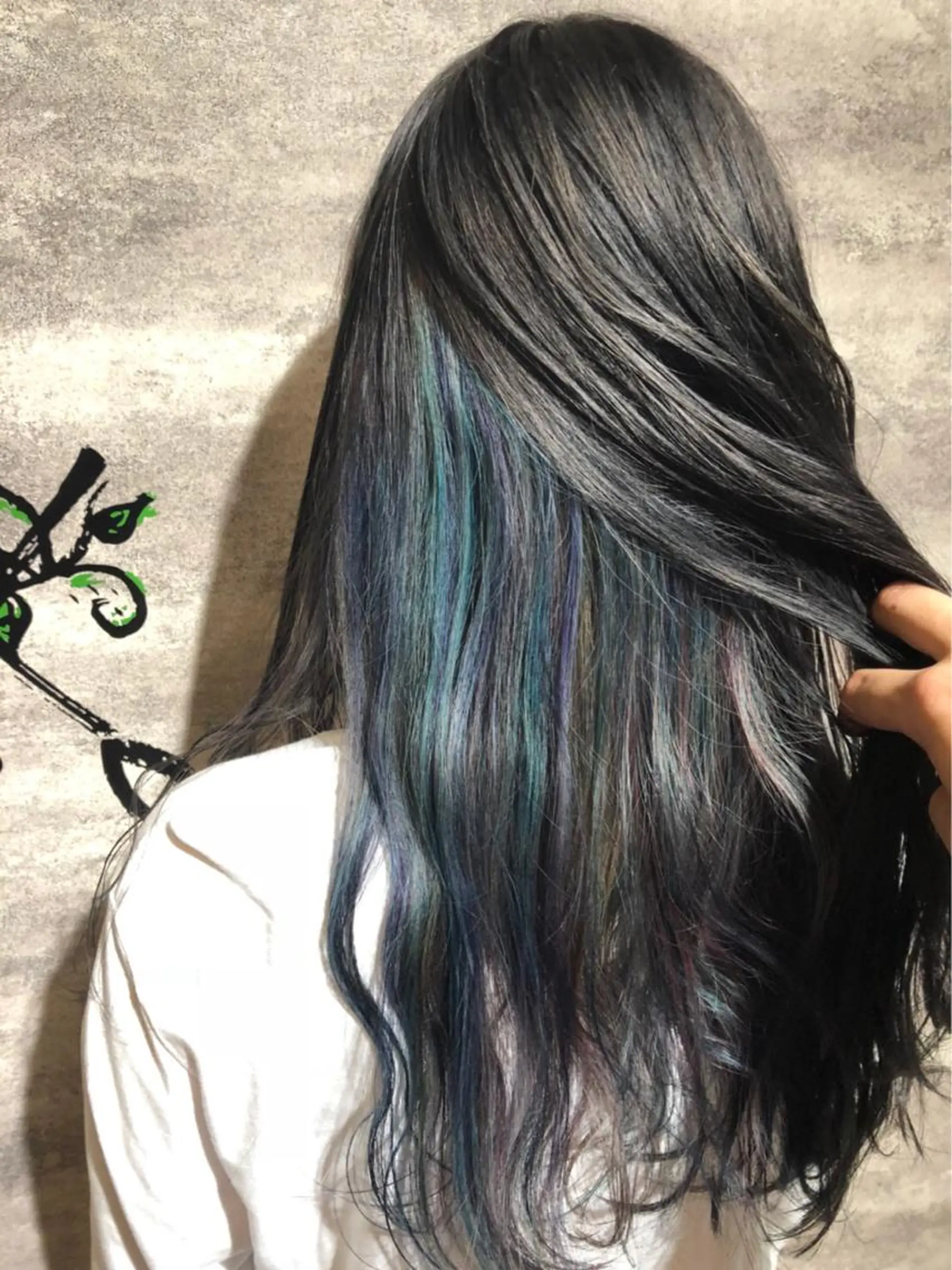 セミロング カラー ブルーカラー ユニコーンカラー 💈Blanco💈 カラー&ケア🌈のヘアスタイル